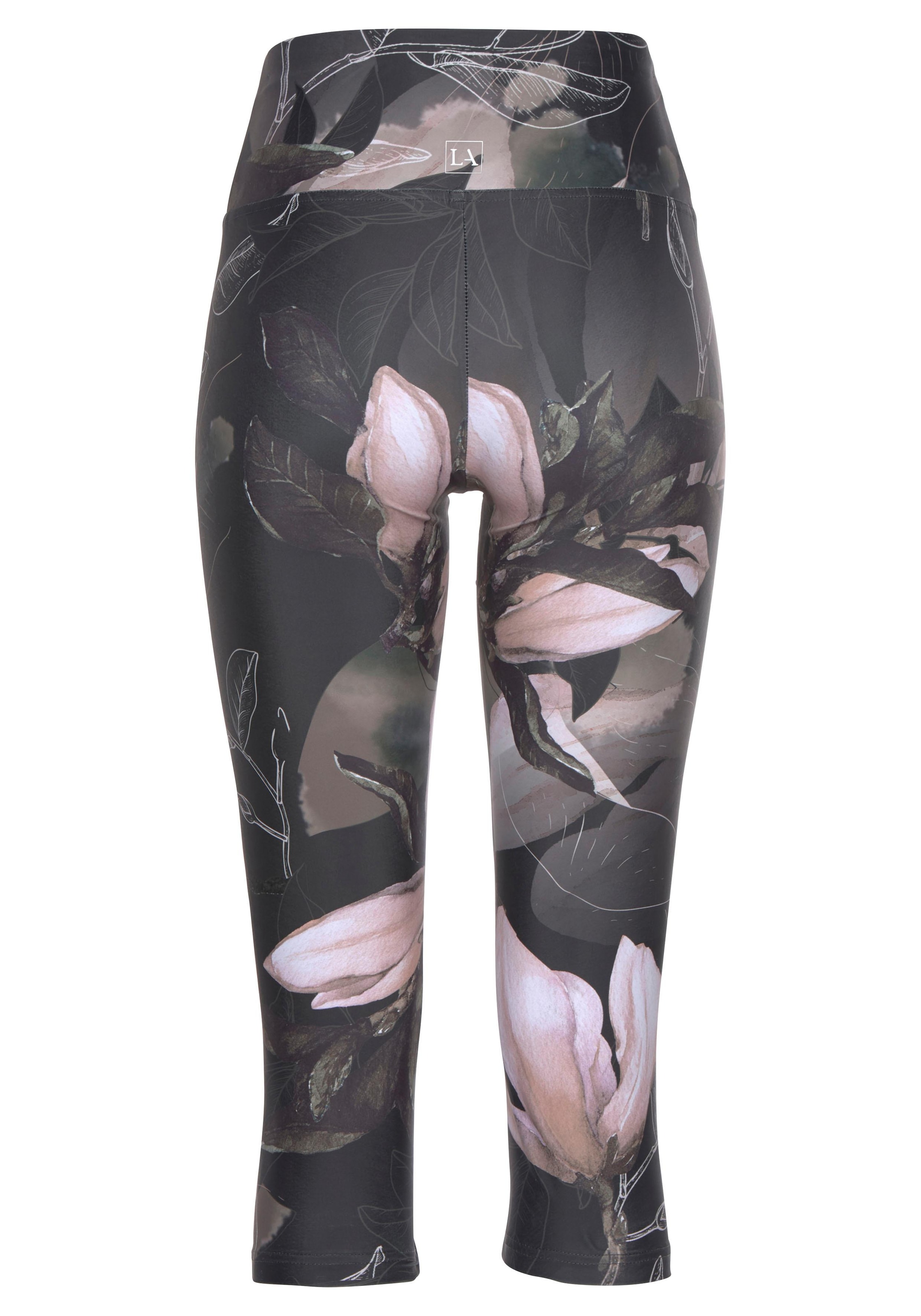 LASCANA ACTIVE Caprileggings »Tropical«, mit abstraktem Blumenprint, Loungewear