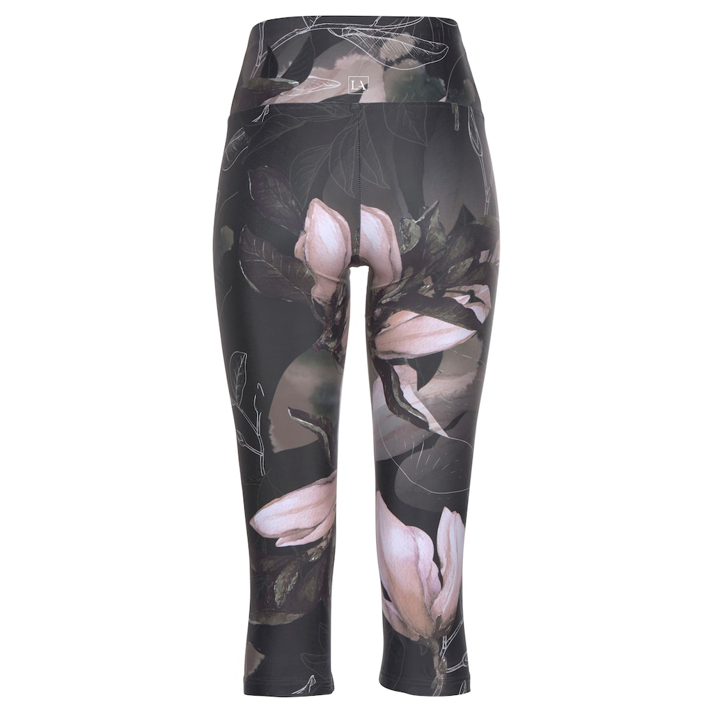 LASCANA ACTIVE Caprileggings »Tropical«, mit abstraktem Blumenprint, Loungewear