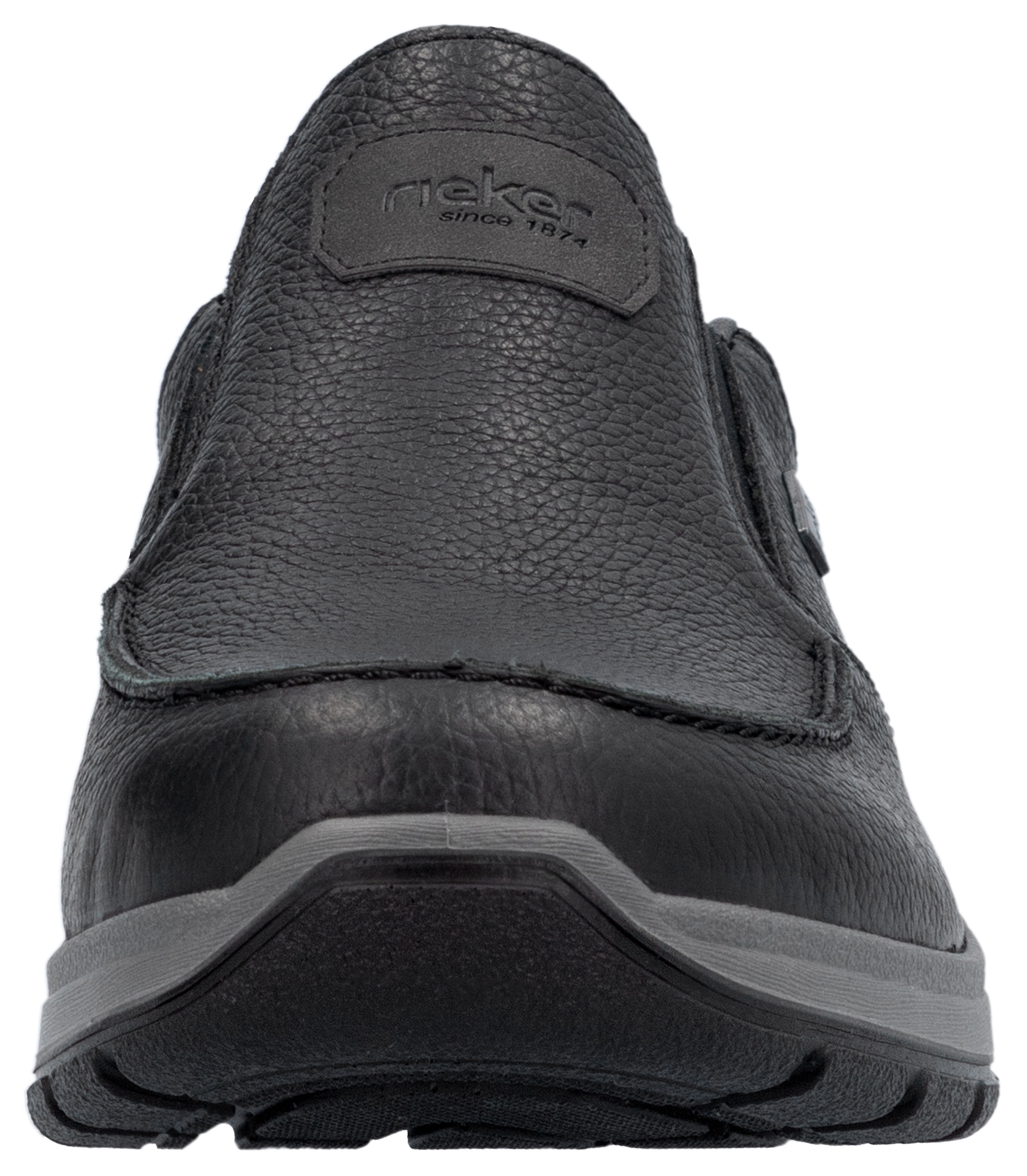 Slipper RIEKER, Herren, Gr. 41, schwarz, Leder, Lederimitat, Schuhe Slipper, Schlupfschuh, Outdoorschuh, Halbschuh mit RiekerTEX 3