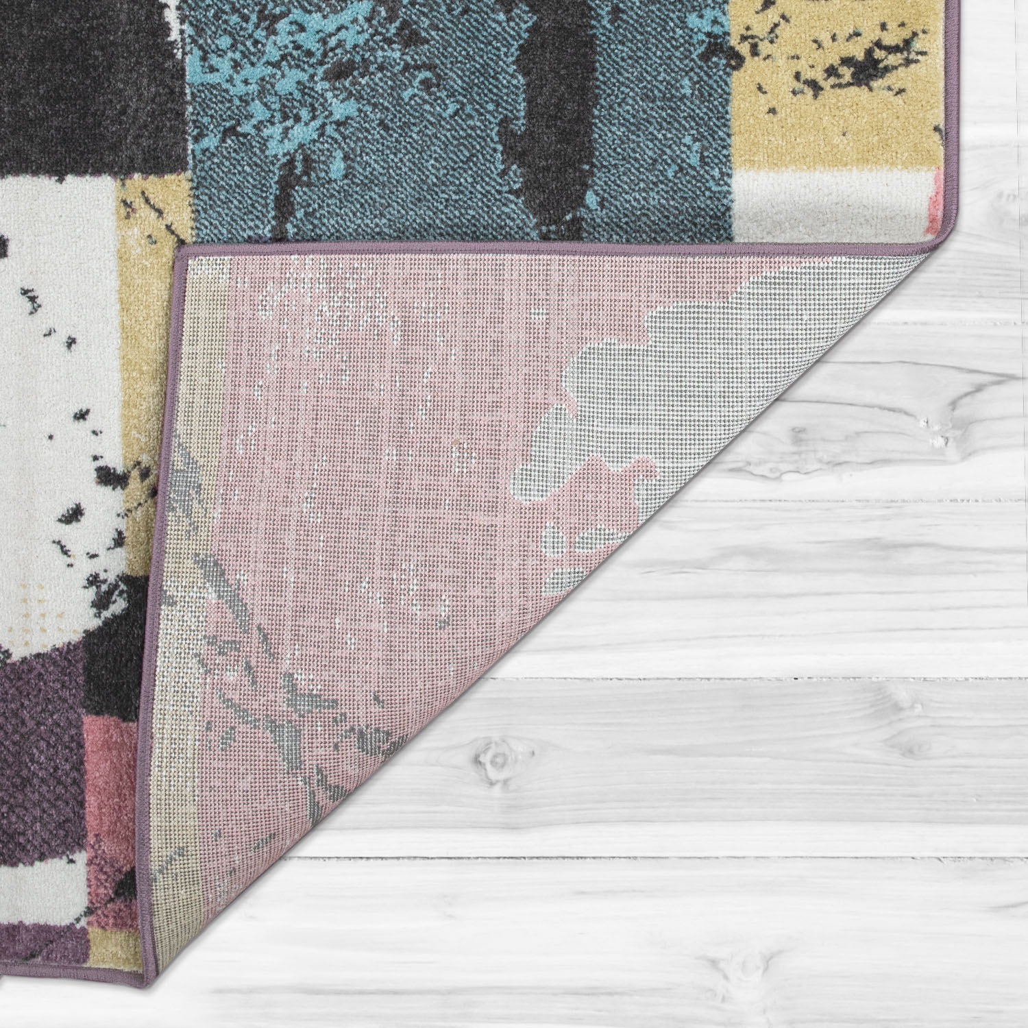 Thumbnail - Paco Home Teppich "Petit 484", rechteckig, 13 mm Höhe, Kurzflor, modernes abstraktes Motiv, Pastell-Farben