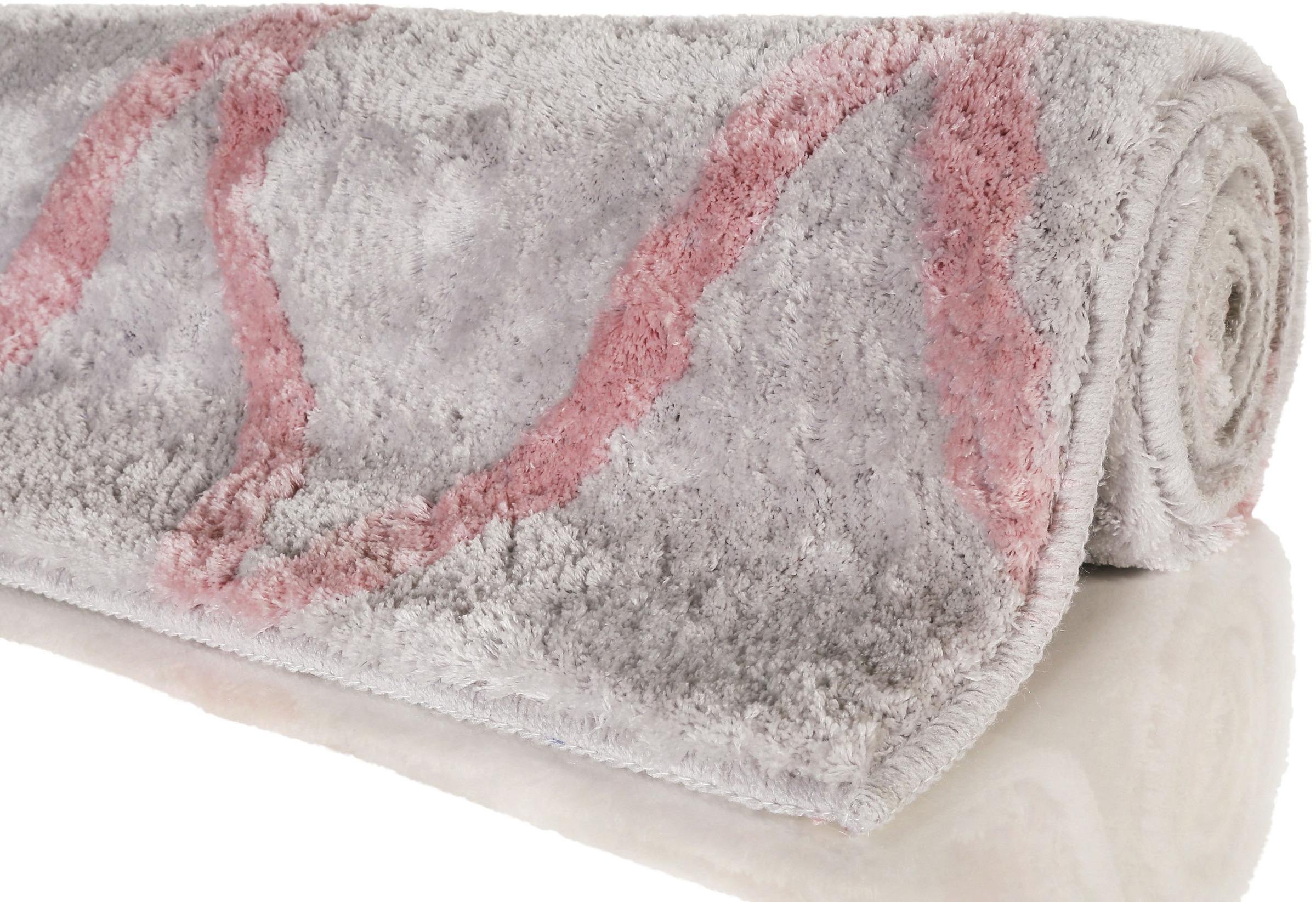 Thumbnail - Homie Living Badematte "San Bosa" Höhe 20 mm rutschhemmend beschichtet fußbodenheizungsgeeignet  schnell trocknend Badte...