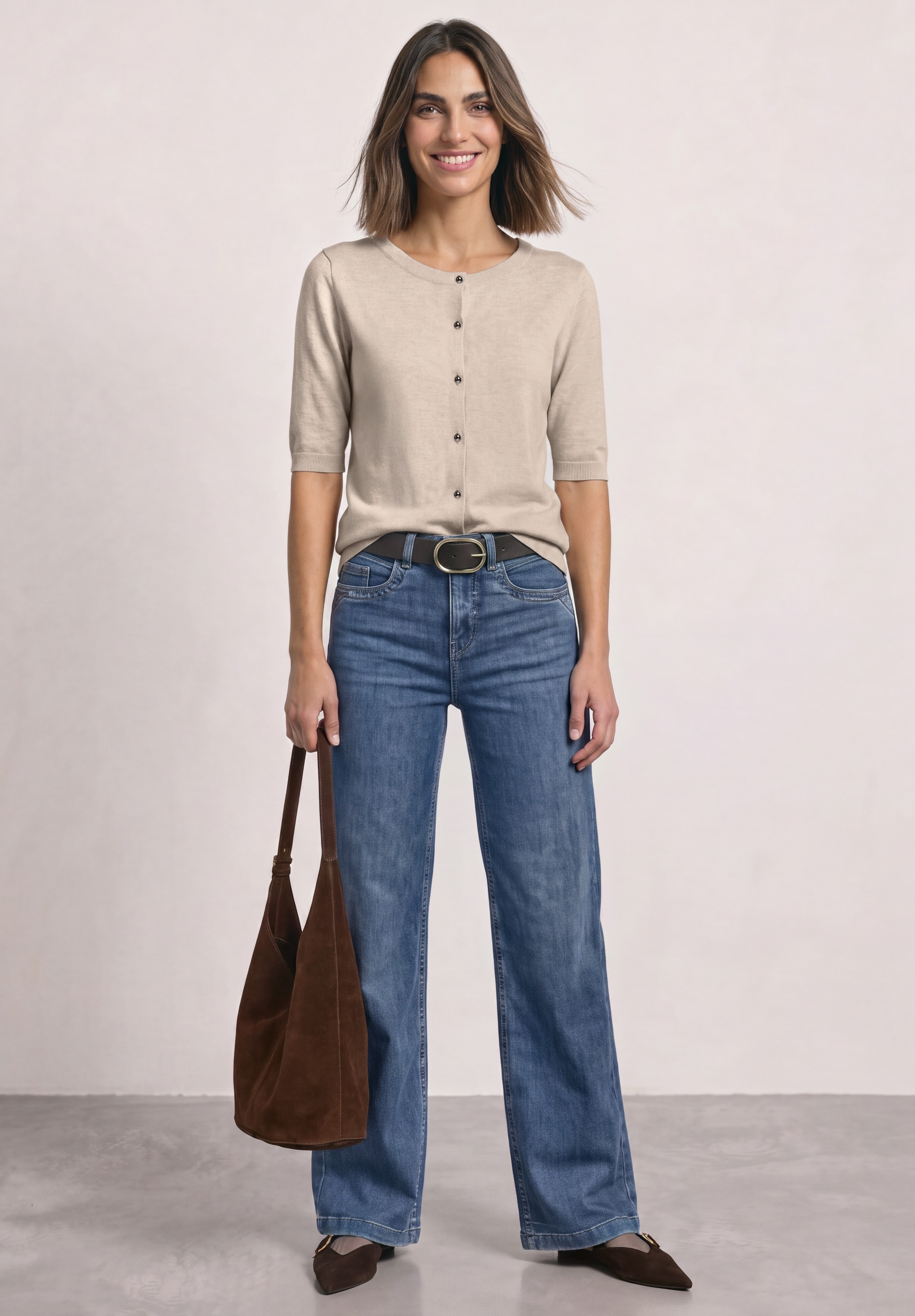 STREET ONE Cardigan mit Rundhalsausschnitt