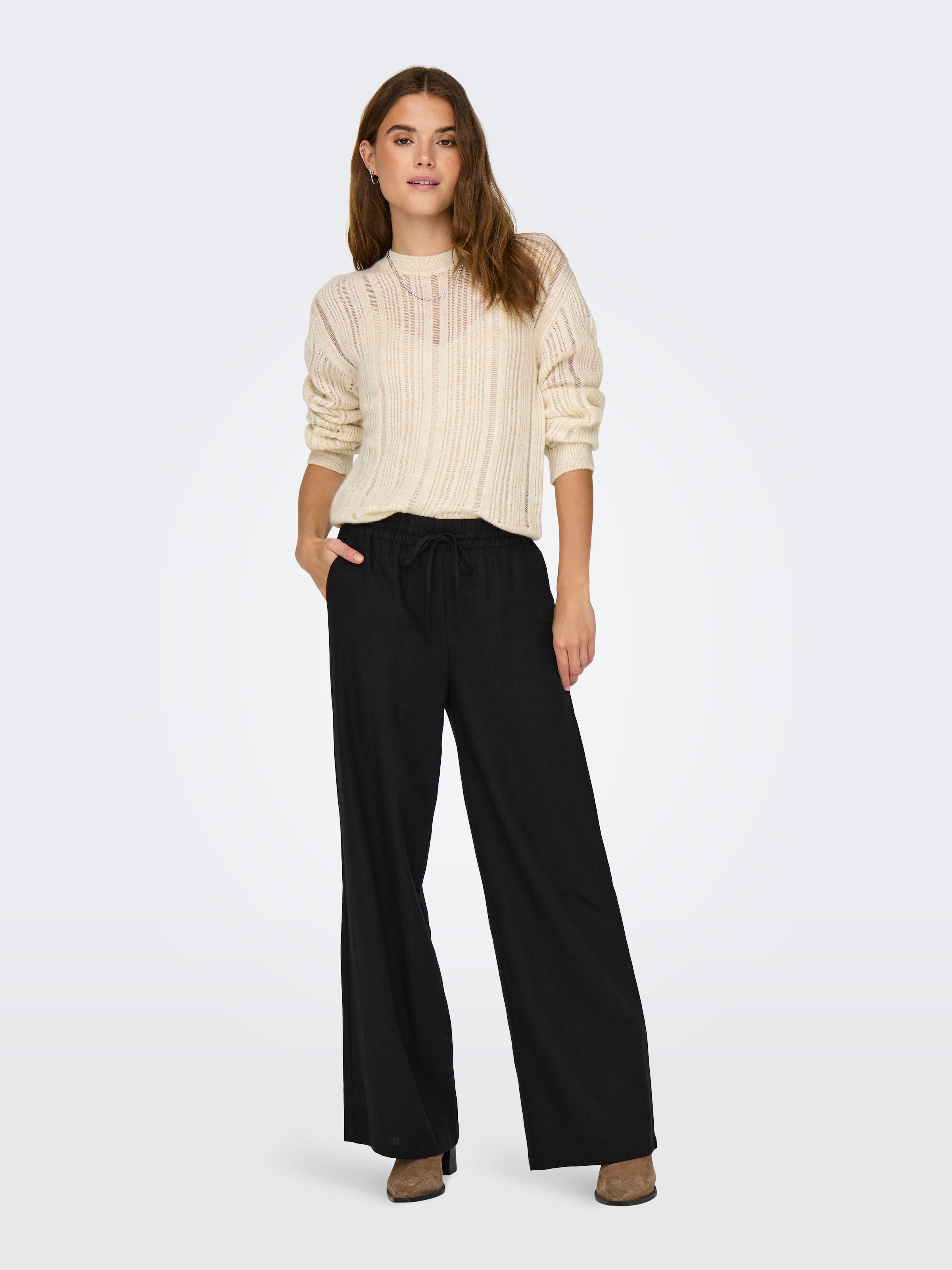 JDY Leinenhose »JDYSAY LINEN HW WIDE PANT WVN NOOS«