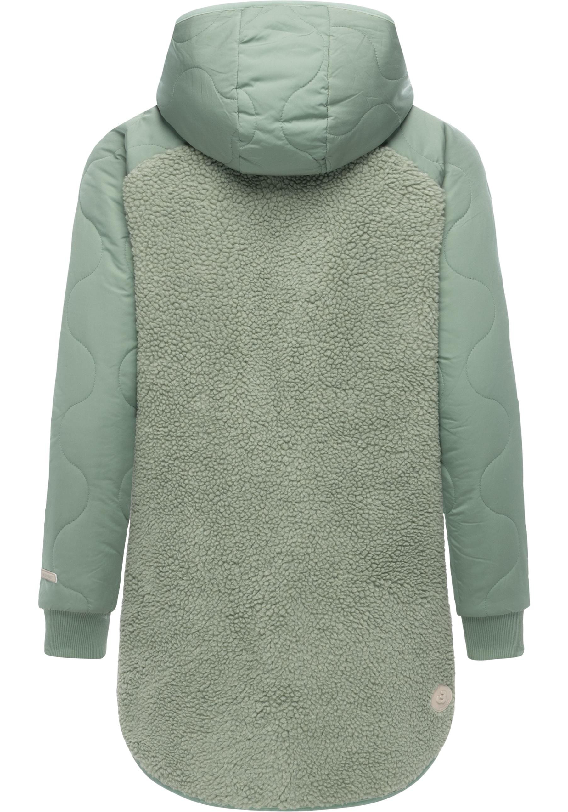 Ragwear Fellimitatmantel »Longeddy« Kuscheliger Plüschmantel mit Kapuze