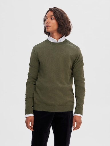 SELECTED HOMME Strickpullover "SLHBERG CREW NECK NOOS"
