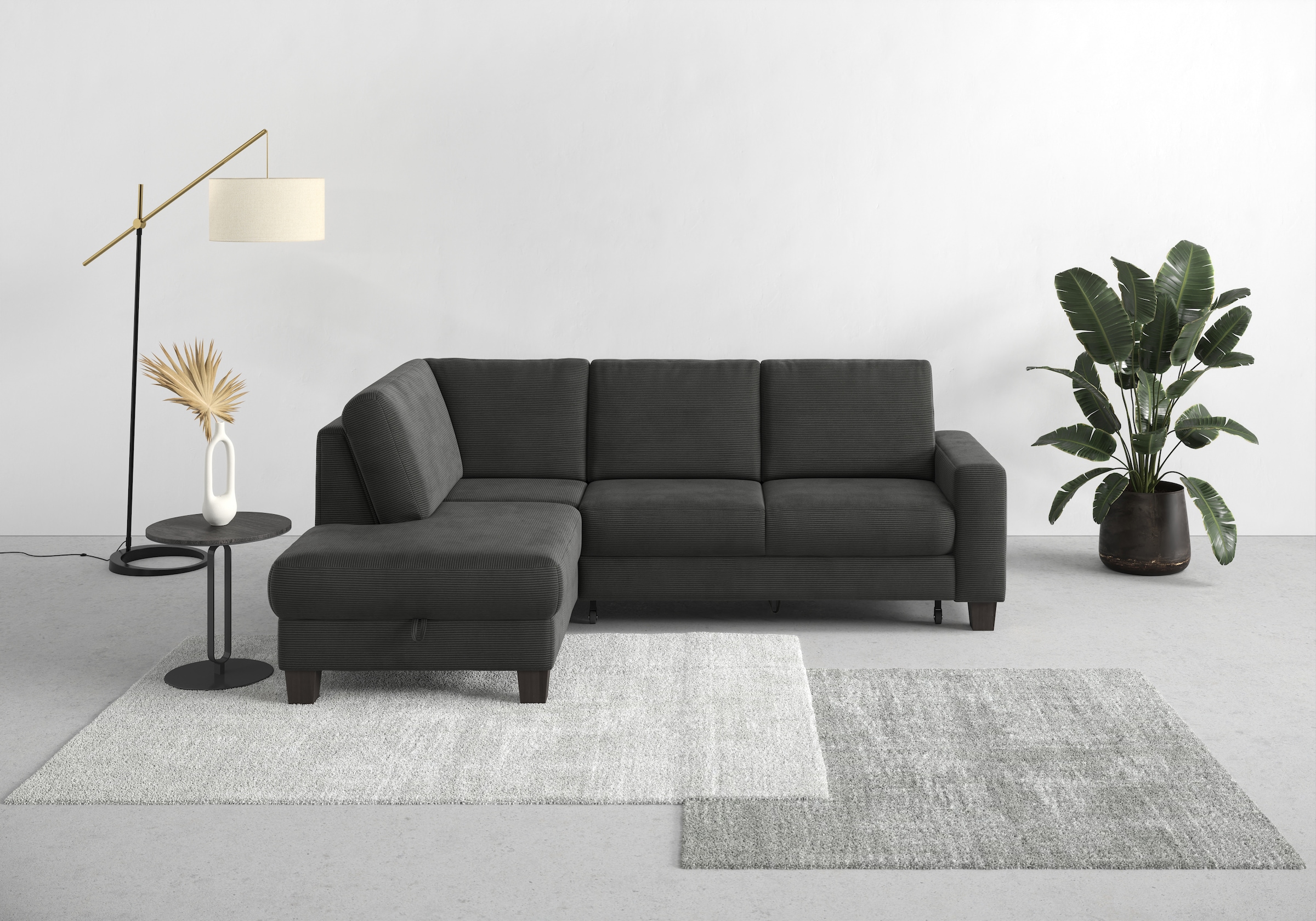 Home affaire Ecksofa "Summer L-Form", mit Ottomane, mit oder ohne Bettfunkt günstig online kaufen