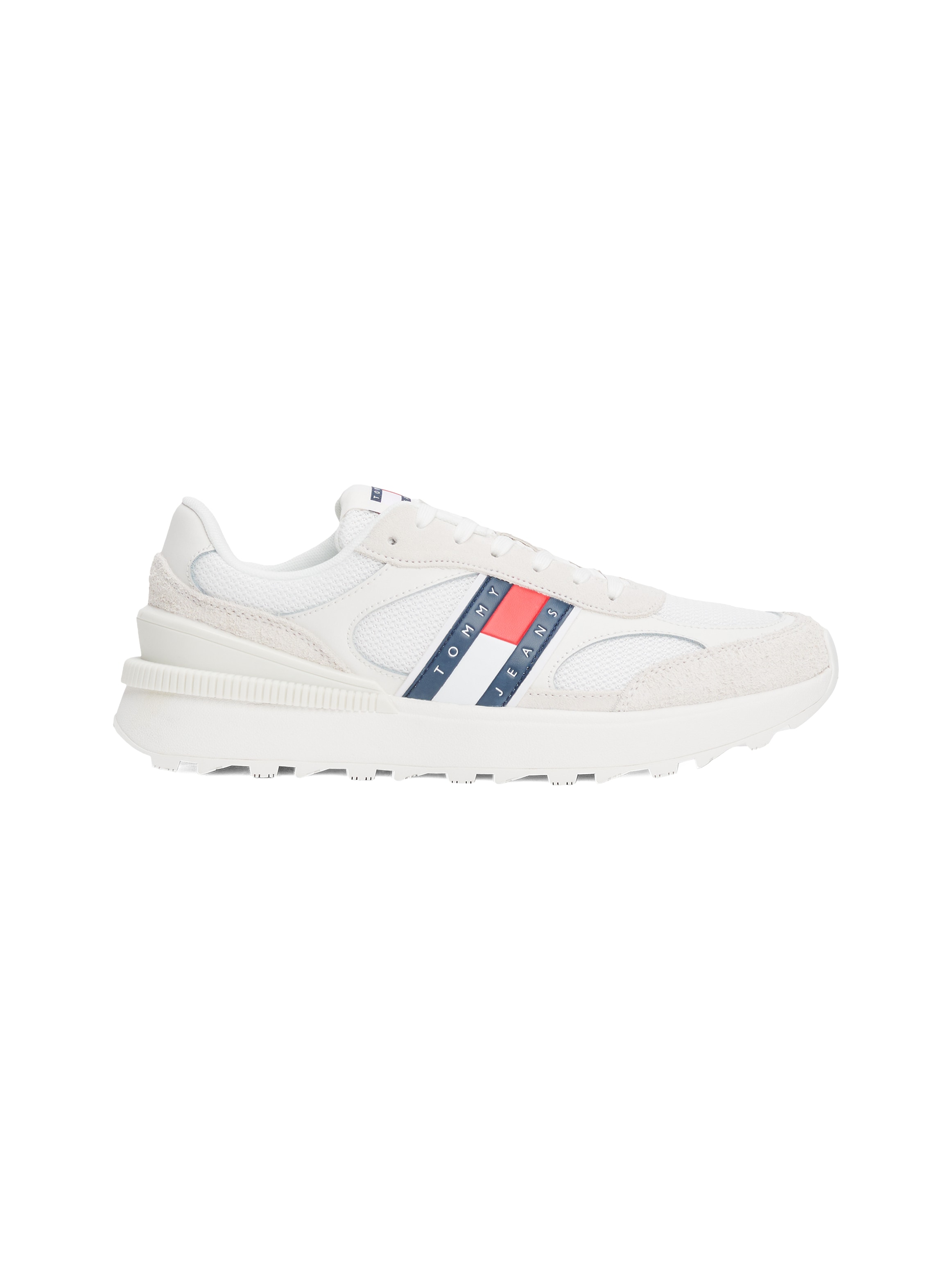 Tommy Jeans Sneaker »TJM TECHNICAL RUNNER ESS«, Freizeitschuh, Halbschuh, Schnürschuh mit gepolstertem Schaftrand