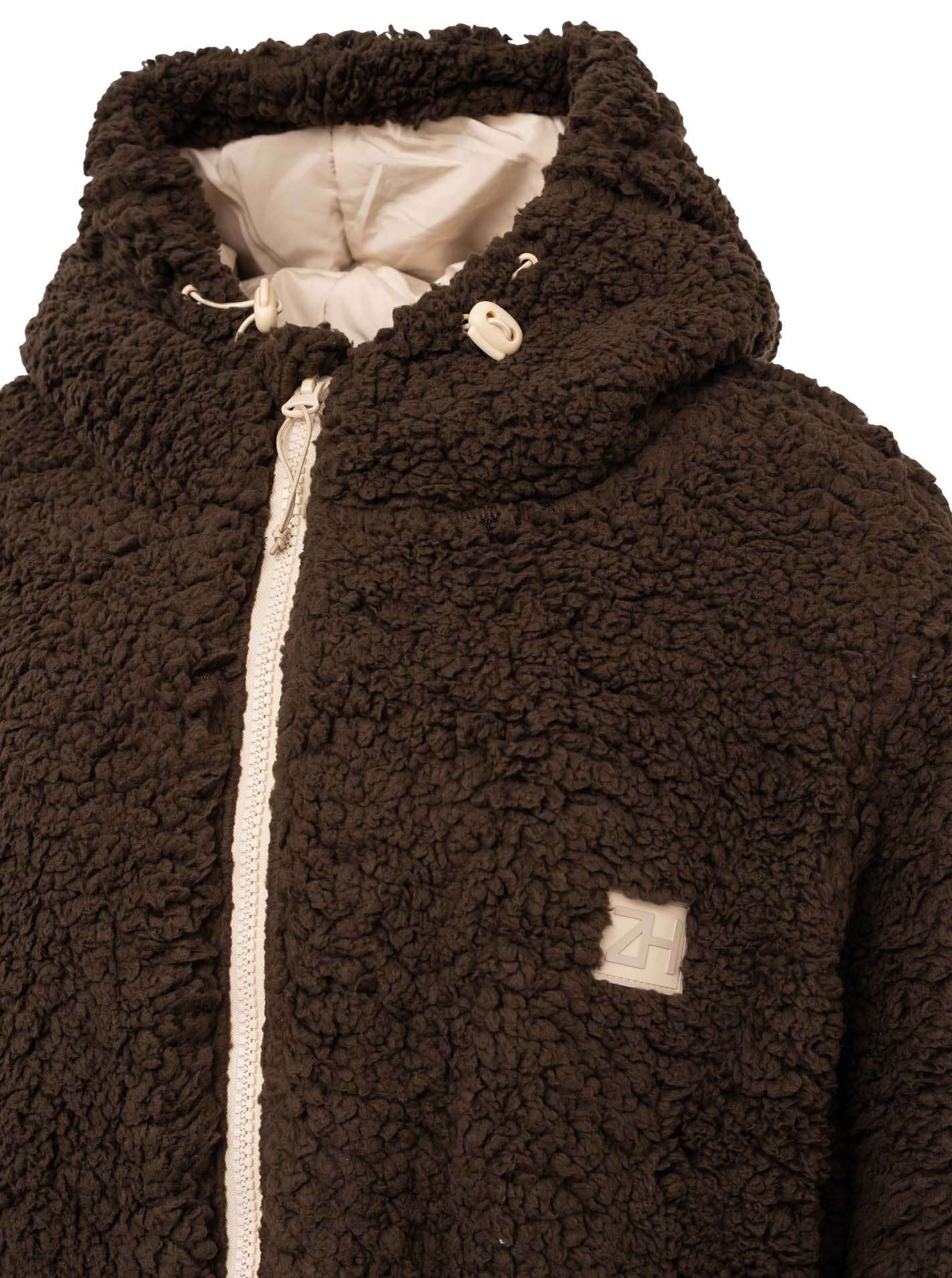 Zwillingsherz Kurzmantel »"Oversize Teddy Windjacke ZH"« weiches Teddy-Material, Kapuze, Reißverschluss, seitliche Taschen