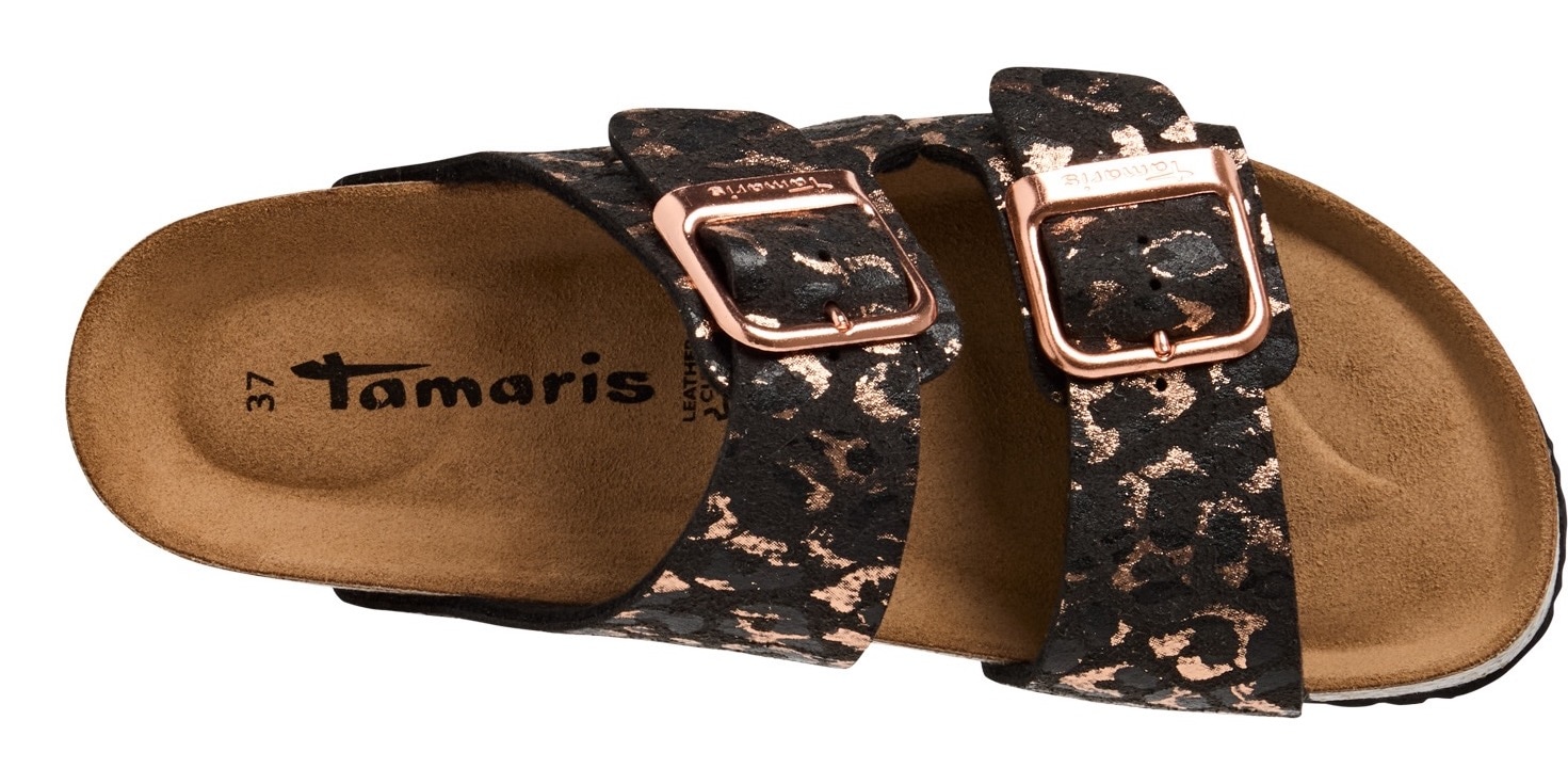 Tamaris Pantolette, Sommerschuh, Schlappen mit gepolstertem Fußbett