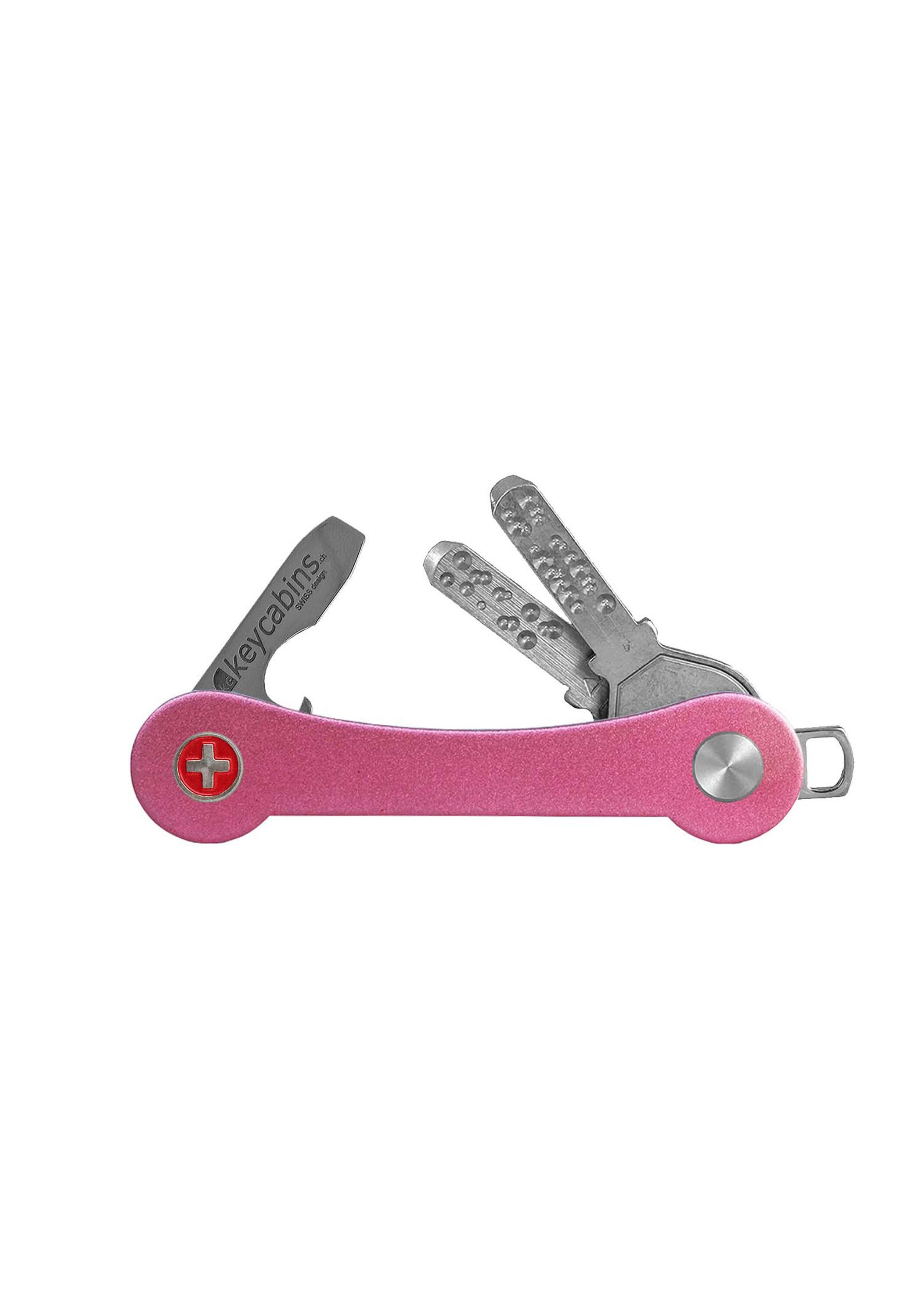 "Schlüsselanhänger KEYCABINS ""Aluminium"", Damen, pink, Aluminium, Basic, Schlüsselanhänger Schlüsselanhänger, SWISS made"