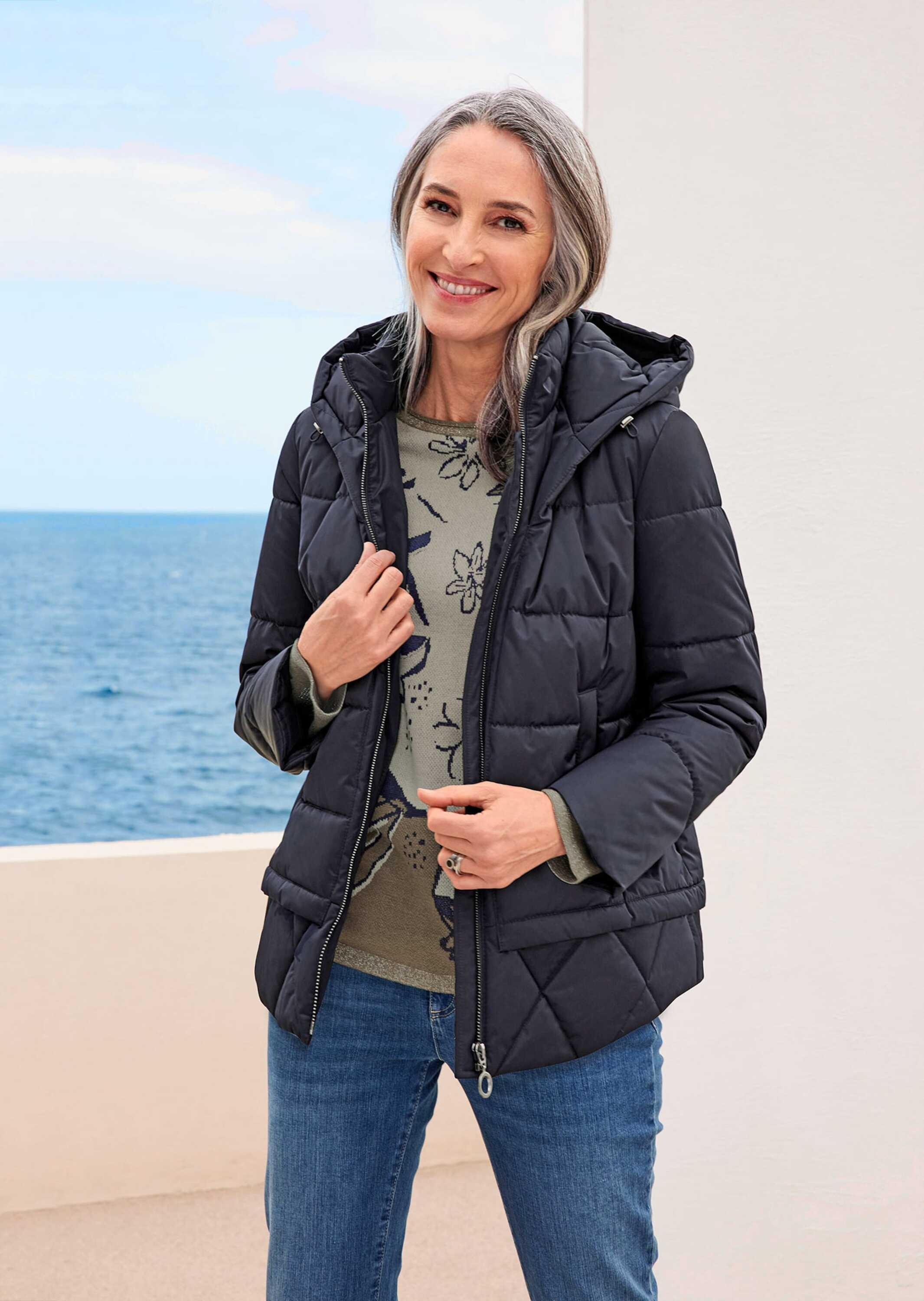 GOLDNER Kurzjacke »Kurzgröße Steppjacke mit Kapuze«