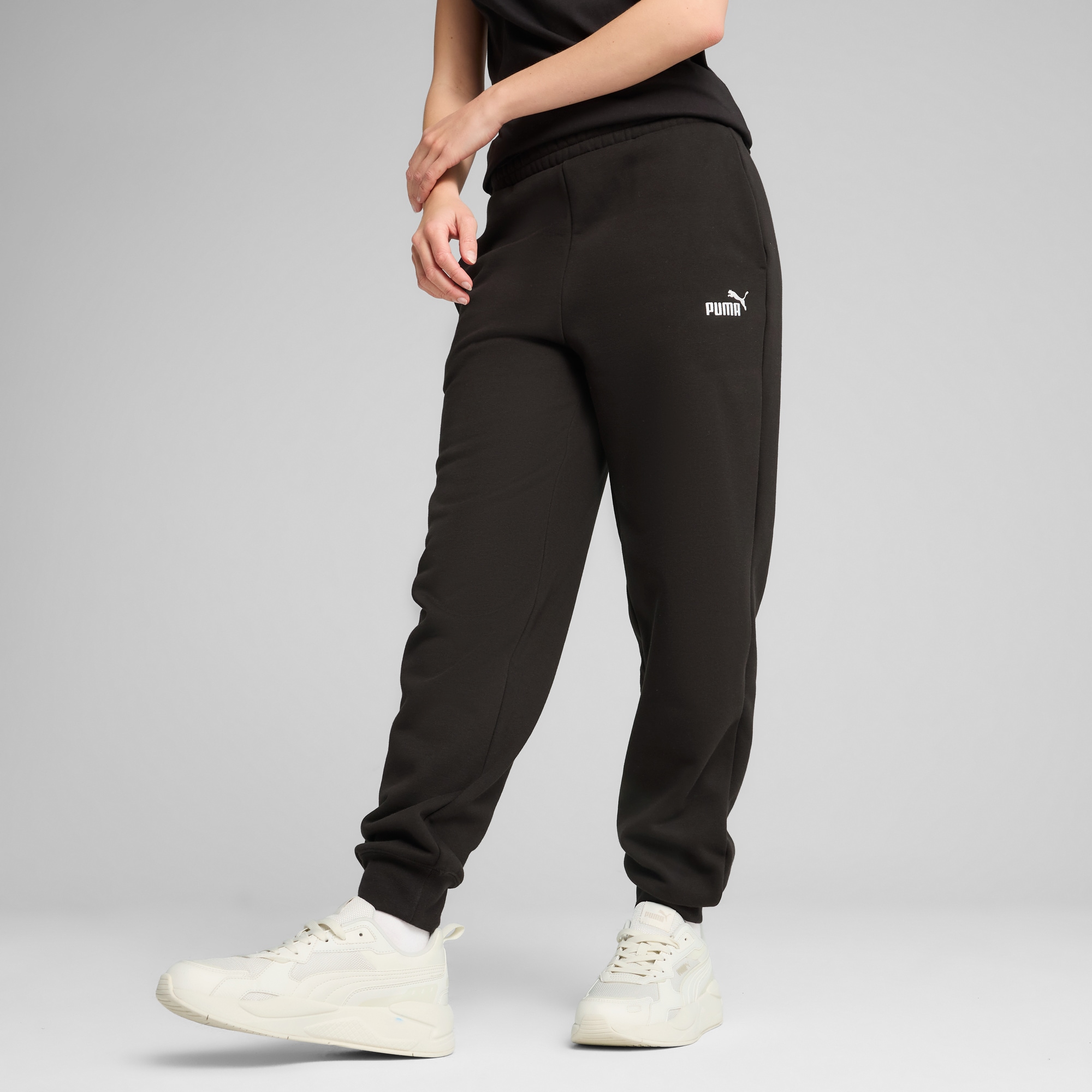 PUMA Trainingshose "ESS SMALL NO. 1 LOGO COMFORT HIGH-WAIST SWEATPANTS FL C günstig online kaufen