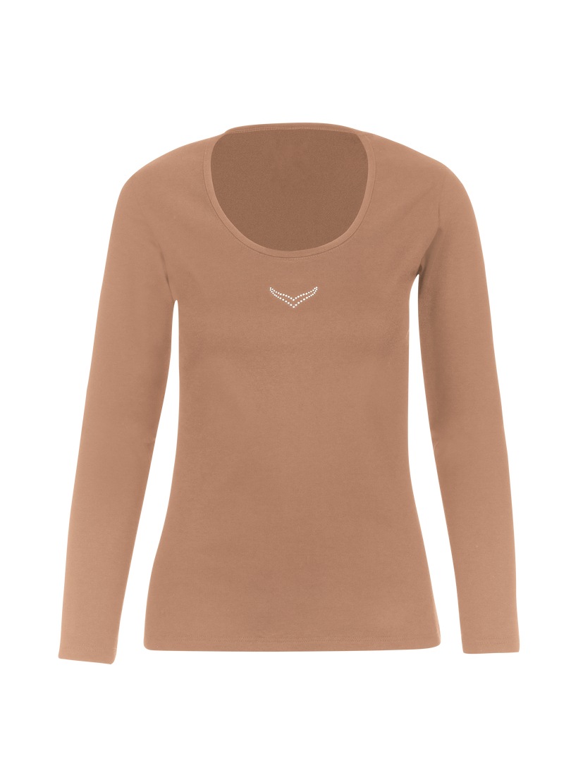 Trigema Longsleeve "TRIGEMA Langarmshirt mit Kristallsteinen" 1 Stk. günstig online kaufen