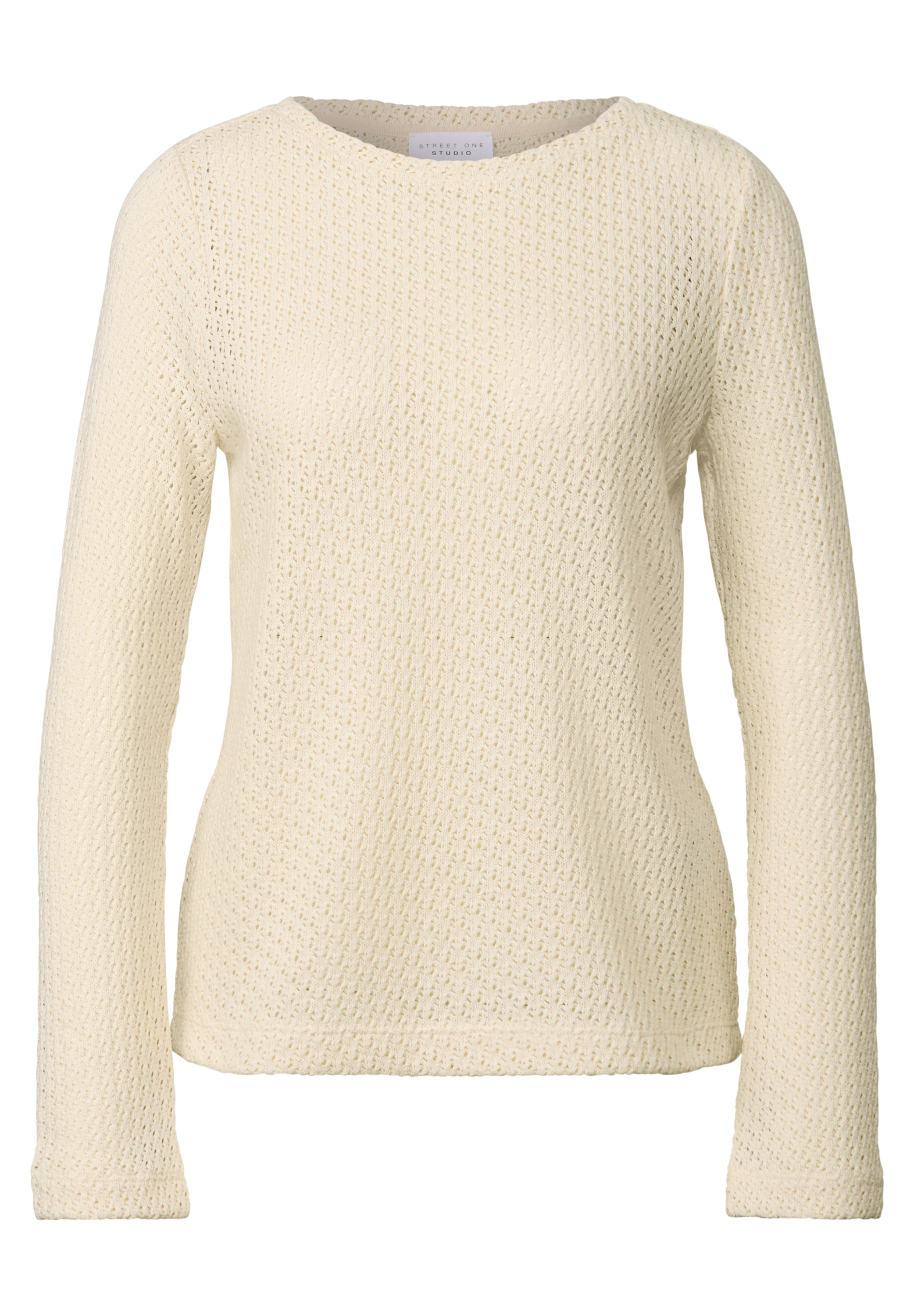 STREET ONE STUDIO Langarmshirt, aus Baumwolle mit Stretchante