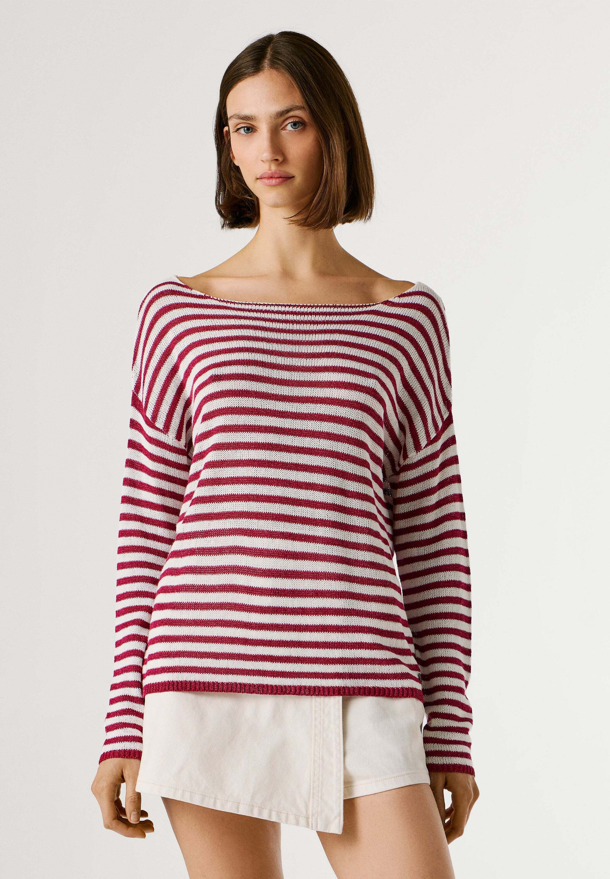 Pepe Jeans V-Ausschnitt-Pullover "jumper KALUA STRIPE"