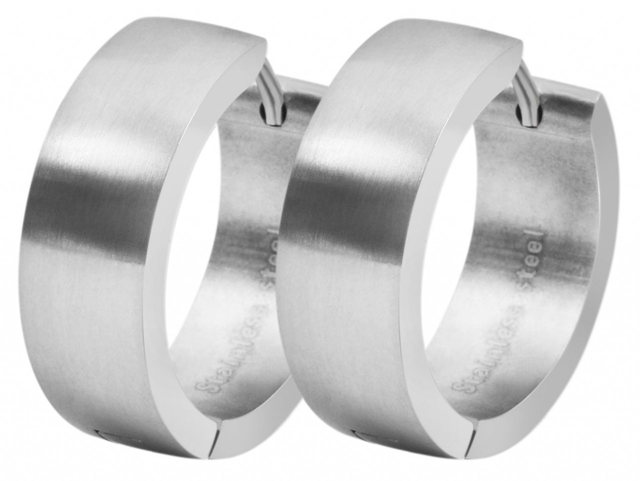 Adelia´s Paar Creolen »Neuheit 2025 - Unisex Creolen aus mattem Edelstahl Ø 15 mm«