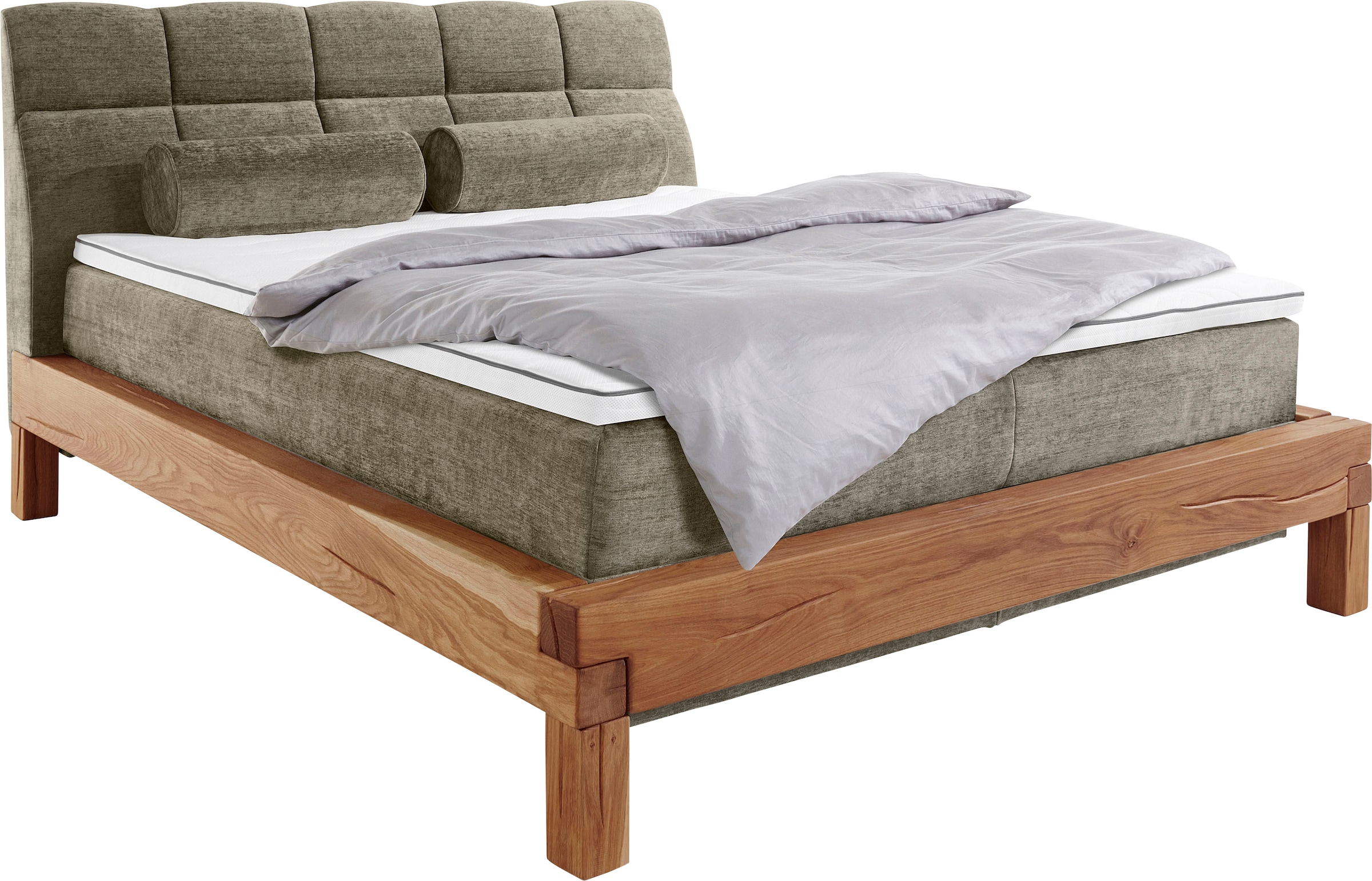 Home affaire Boxspringbett »Villads«, Liegefläche: 160/200 cm aus Balkeneiche, Inside-Boxspring-Unterbau
