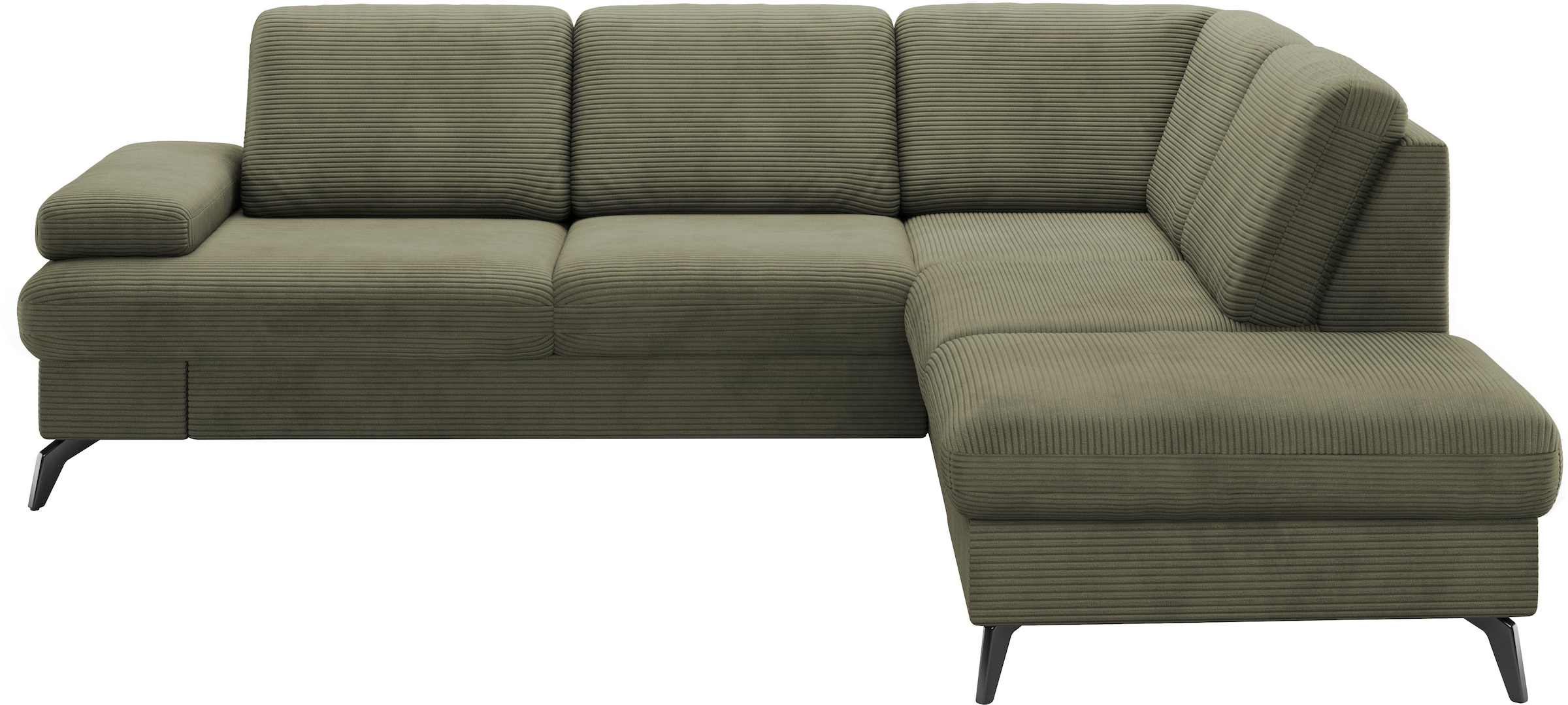 sit&more Ecksofa »Morris Jubi L-Form«, inkl. Armteilfunktion und 1 Zierkissen, wahlweise mit Bettfunktion