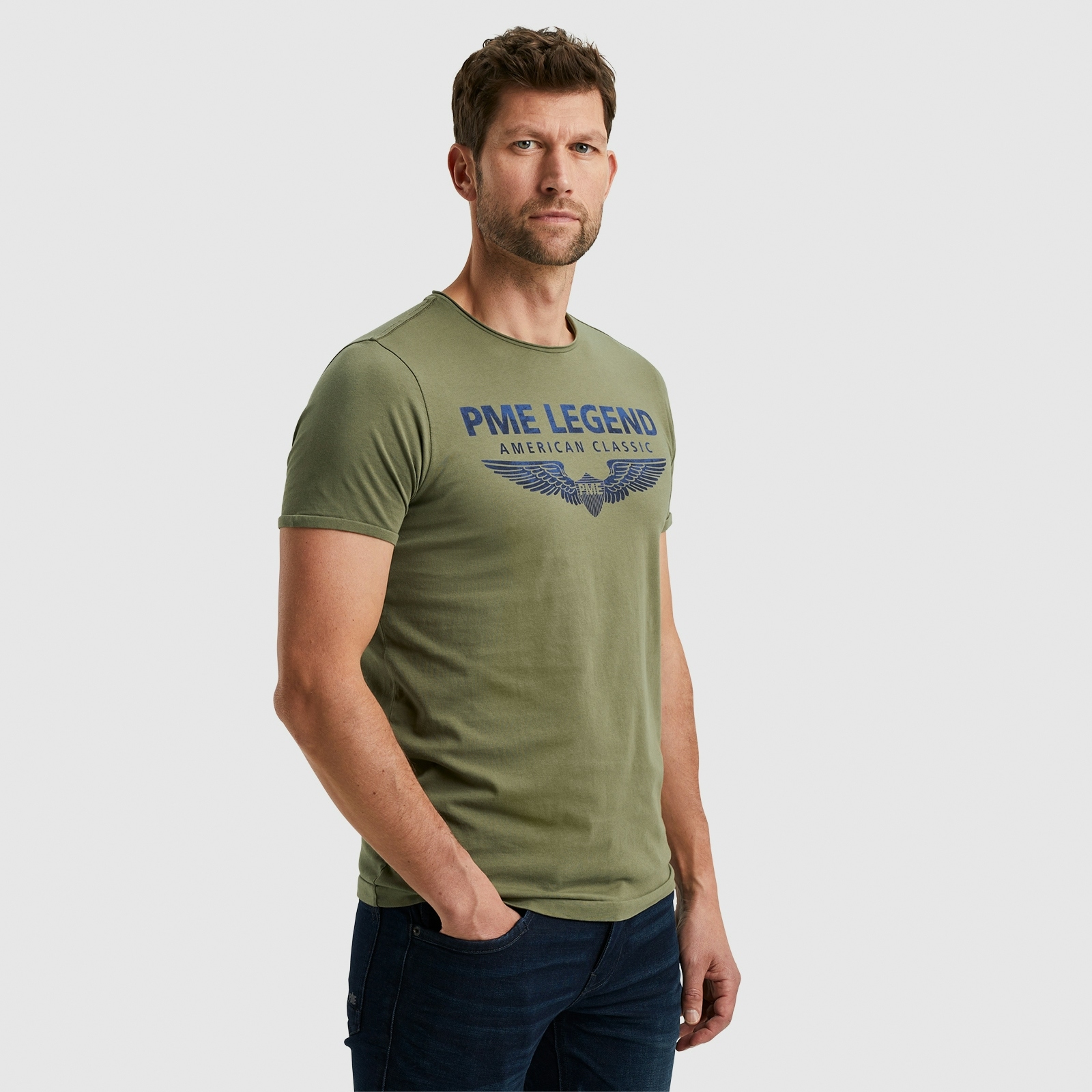 PME LEGEND T-Shirt, eingefasster Rundhalsausschnitt mit Rollkante günstig online kaufen