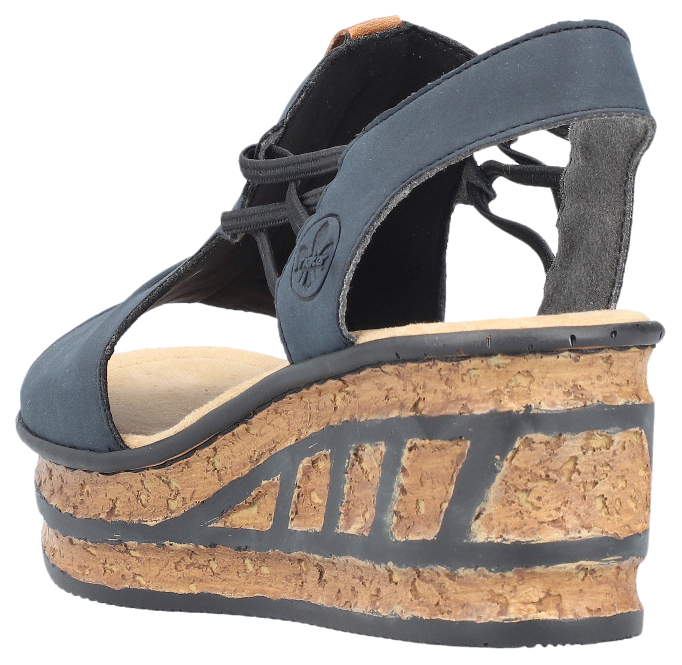 Rieker Keilsandalette, Sommerschuh, Sandale, Keilabsatz, mit seitlichen Str günstig online kaufen