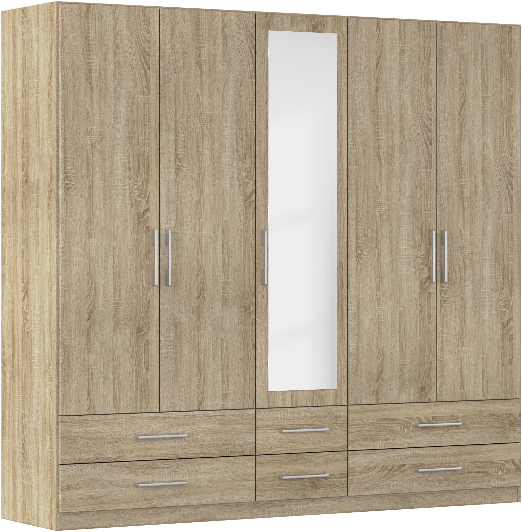 rauch Kleiderschrank "Schrank Garderobenschrank Mehrzweckschrank Schlafzimmer HERSBRUCK" 3 verschiedene Ausstattungen BASIC/CLASSIC/PREMIUM (inkl. SOFT-CLOSE), mit großzügigen Schubladen sowie Spiegeltüren MADE IN GERMANY