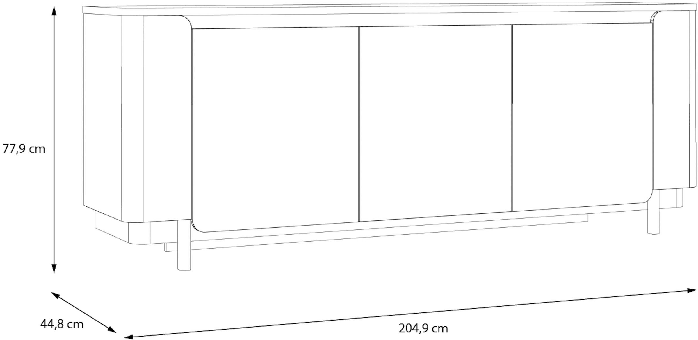 FORTE Sideboard »Vodol«, Sideboard, Stauraum, Soft Close