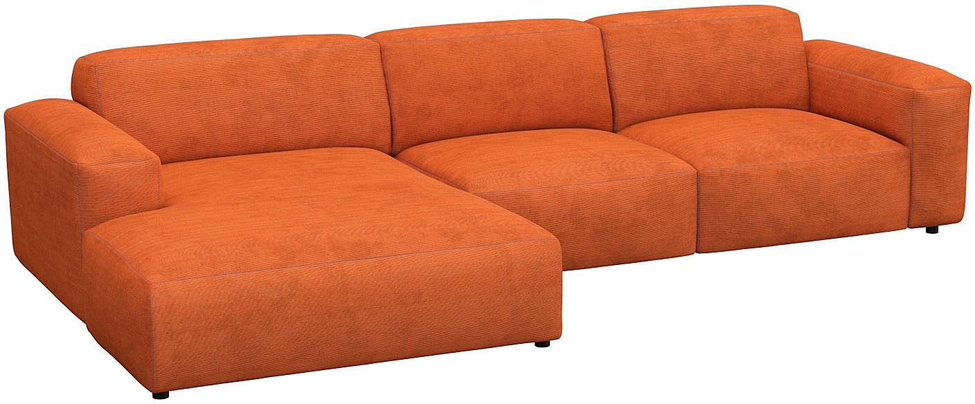 FLEXLUX Ecksofa »Lucera bequem und komfortabel durch hochwertigen Sitzaufbau, L-Form«, modern & anschmiegsam, Kaltschaum, Stahl-Wellenunterfederung