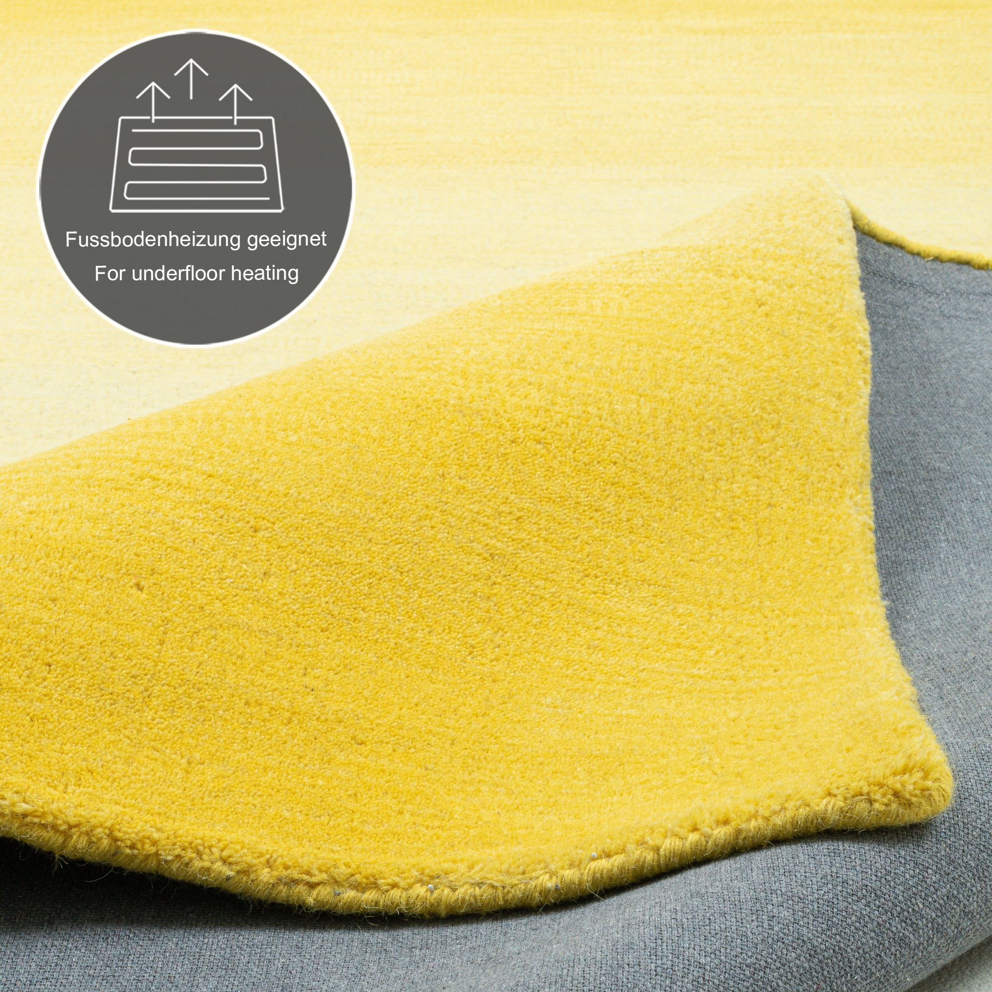 THEKO Wollteppich »Wool Comfort«, rechteckig, 14 mm Höhe, Handweb Teppich, reine Wolle, handgewebt, brilliante Farben, Scandi