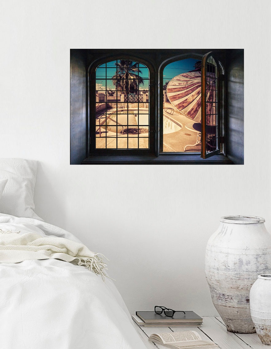 queence Wandsticker "LA", Wandsticker, Wandbild, selbstklebend, 3D, Fenster günstig online kaufen