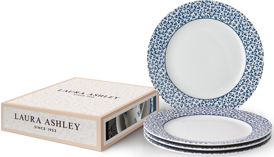 LAURA ASHLEY BLUEPRINT COLLECTABLES Dessertteller »Floris«, (Set, 4 St., 4 Teller), Porzellan, Ø 20 cm