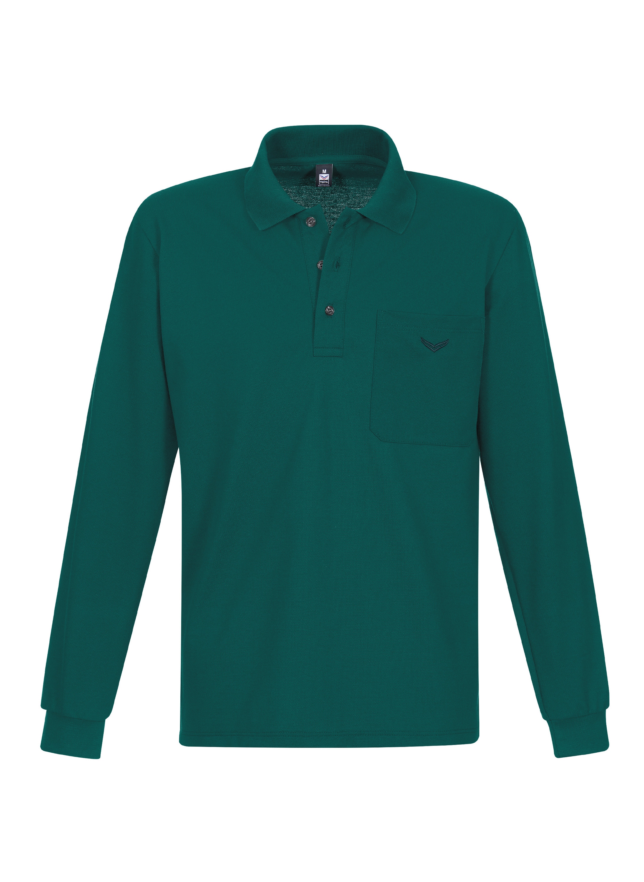 Trigema Poloshirt »TRIGEMA Langarm Poloshirt aus Baumwolle«, (1 tlg.)