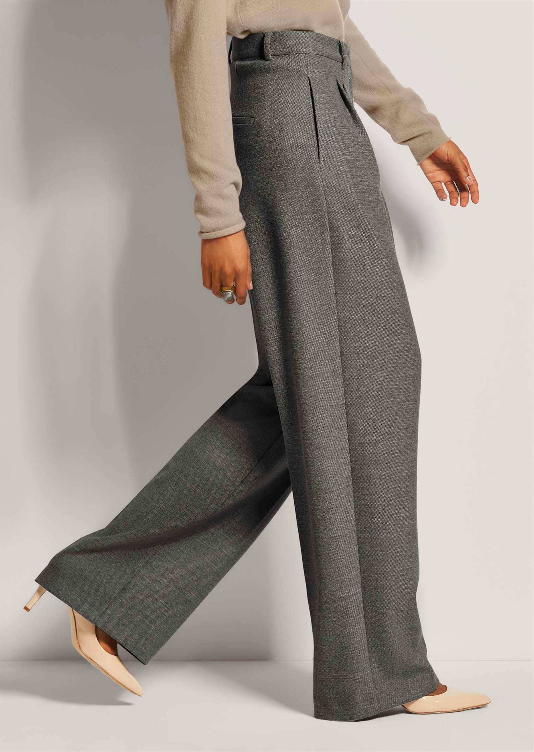 MADELEINE Bundfaltenhose »Palazzohose Weite Bundfaltenhose mit Formbund«  Weite Bundfaltenhose mit Bügelfalte