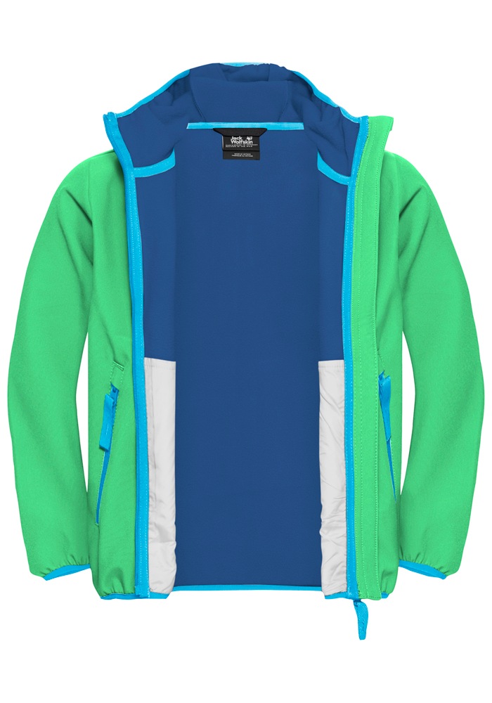 Jack Wolfskin Softshelljacke »FOURWINDS JACKET KIDS« mit Kapuze mit Windschutzblende und Kinnschutz, wasserabweisend, windabweisend