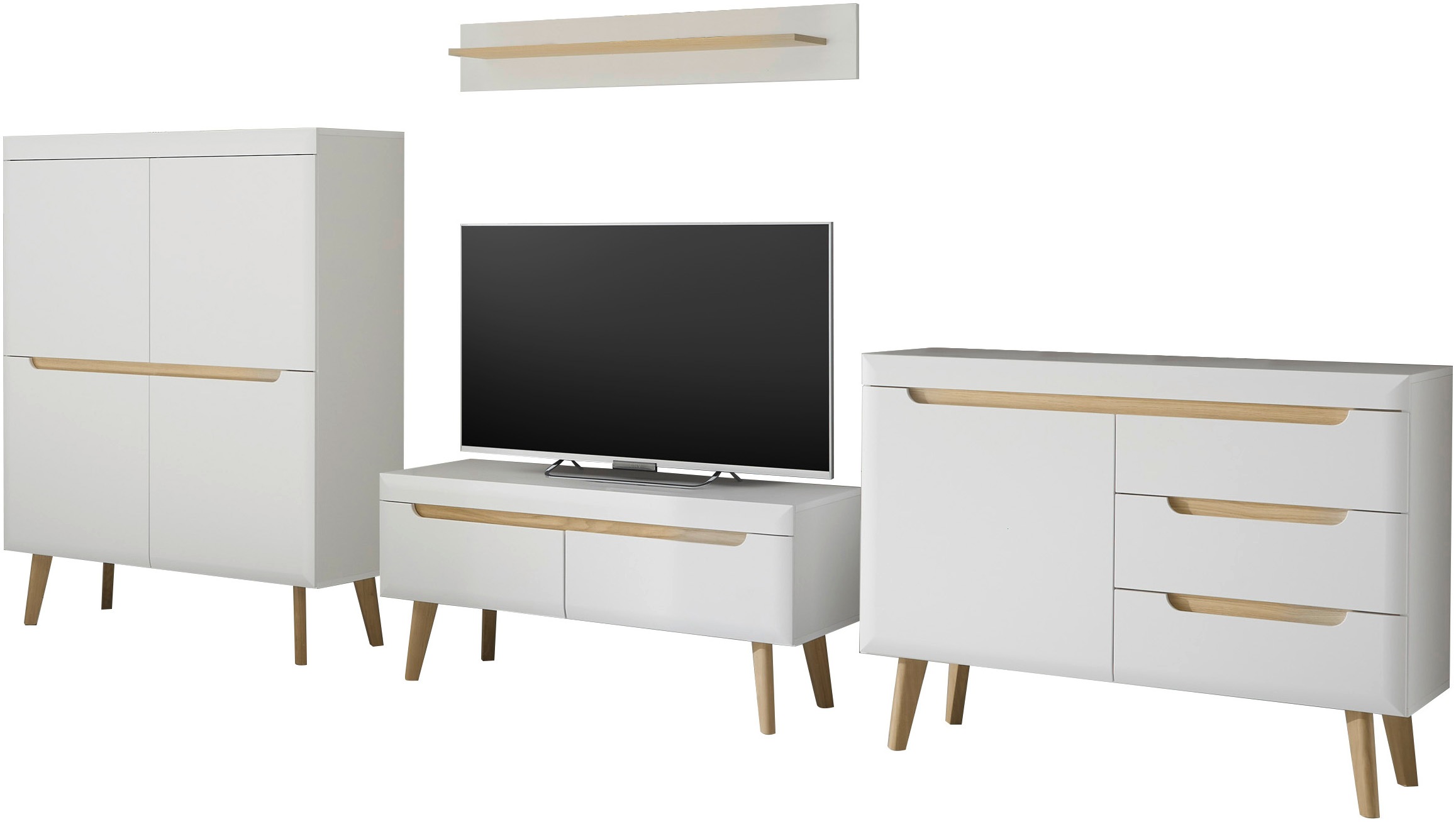 Home affaire Wohnwand "Torge, Anbauwand, Schrankwand, Mediawand, Wohnzimmer günstig online kaufen