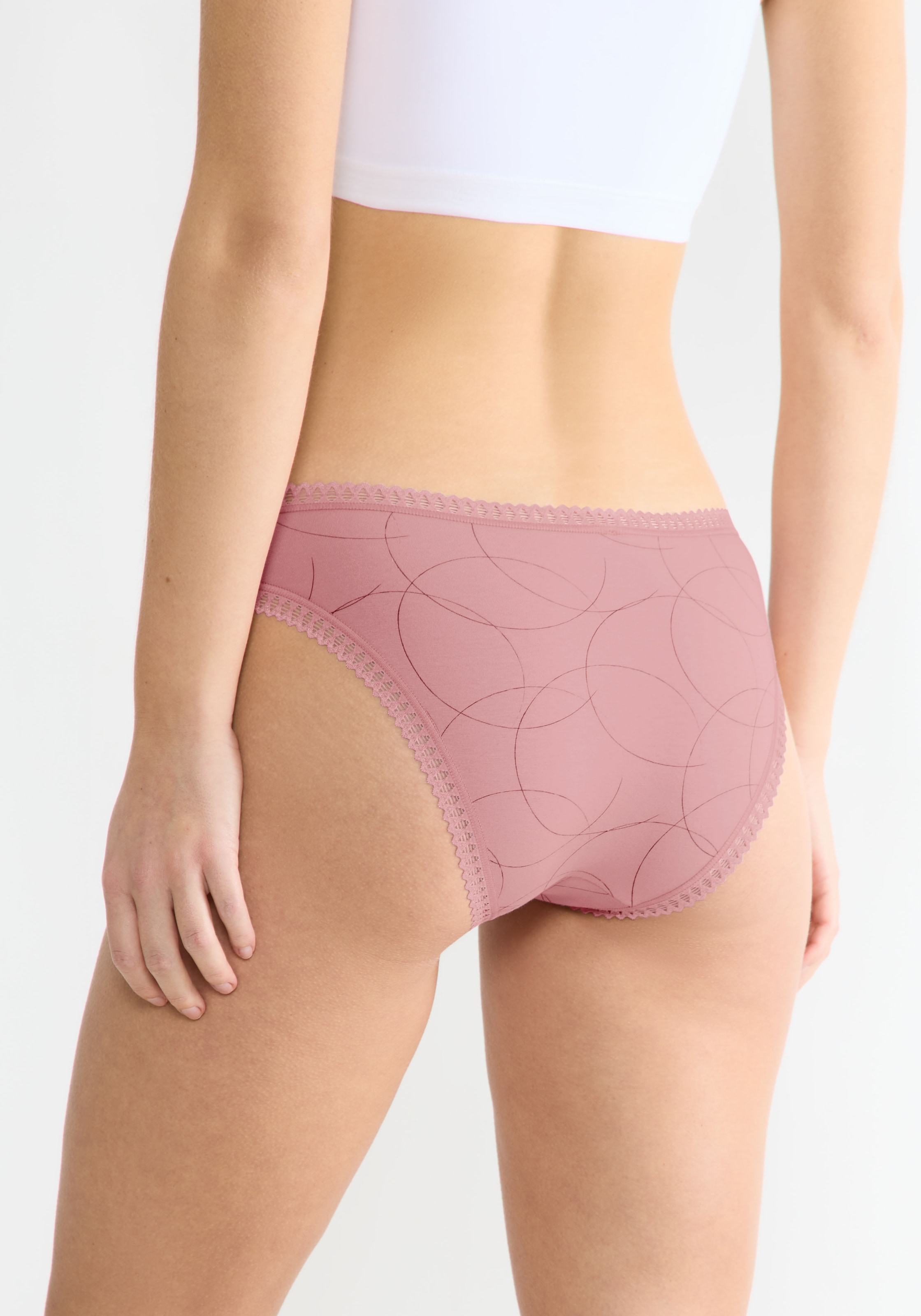 sloggi Slip »GO Crush Mini C3P«, (3er Pack), dehnbare Spitzendetails, uni, gemustert