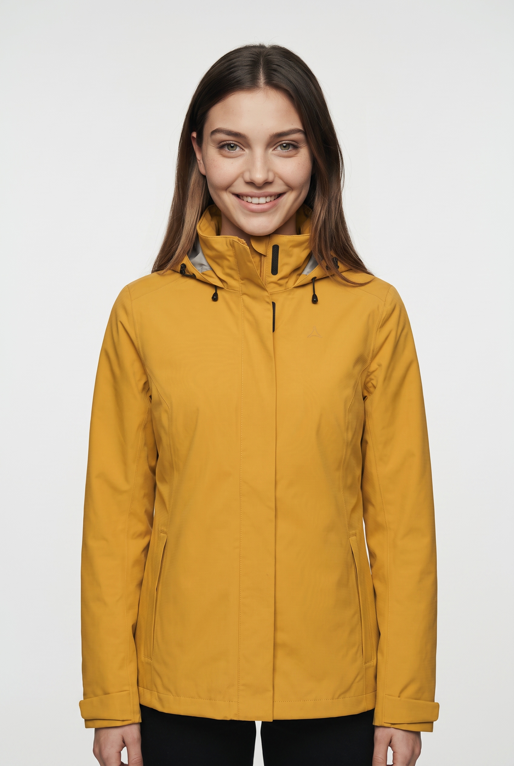 Schöffel Regenjacke "Jacket Gmund L" mit Kapuze sportlicher Stil, wasserdicht, winddicht, atmungsaktiv, Übergangsjacke