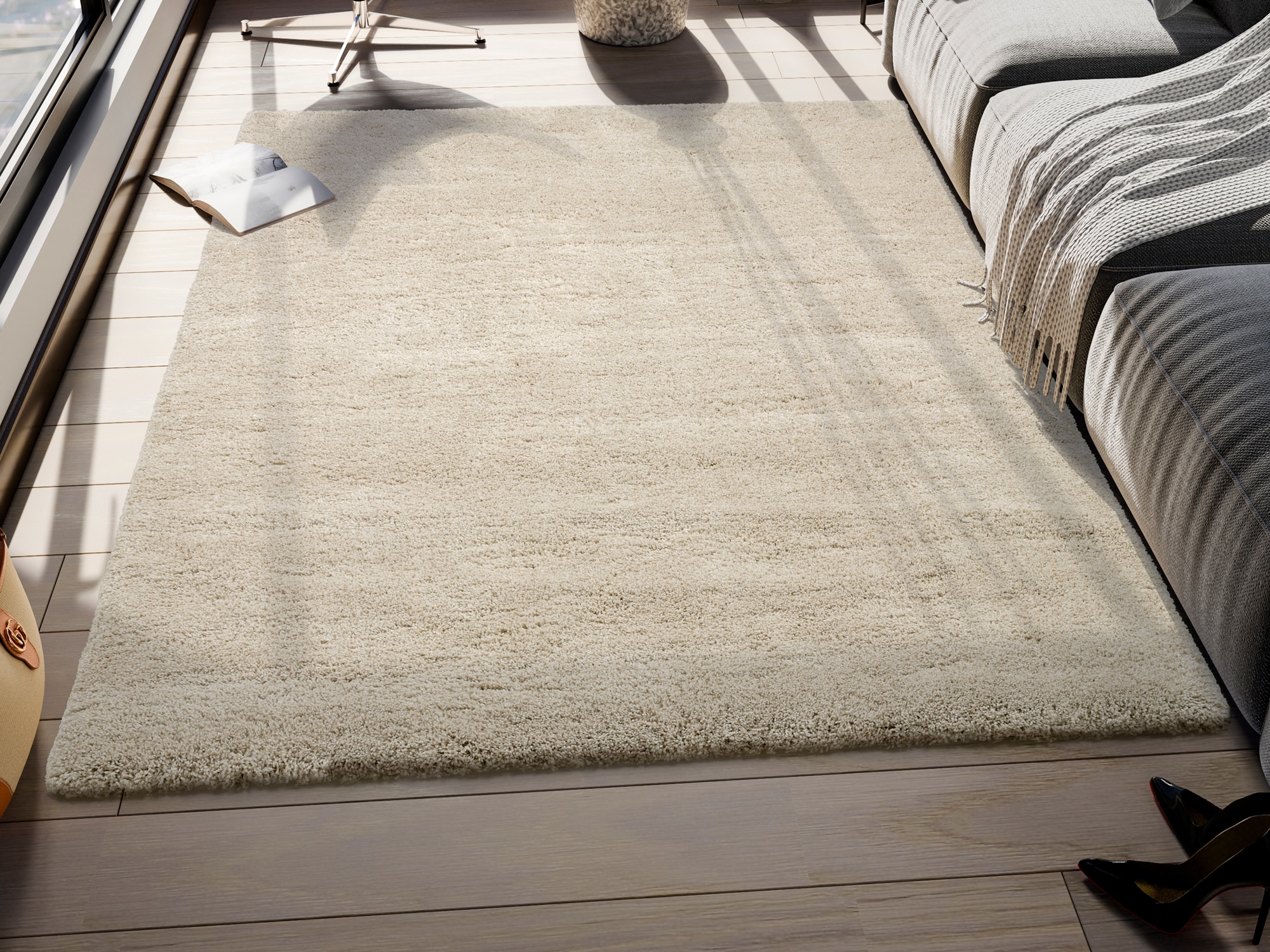 OCI DIE TEPPICHMARKE "MONTIS" rechteckig 45 mm Höhe uni, Langflor, Shaggy, auch in rund, quadratisch und Läufer erhältlich