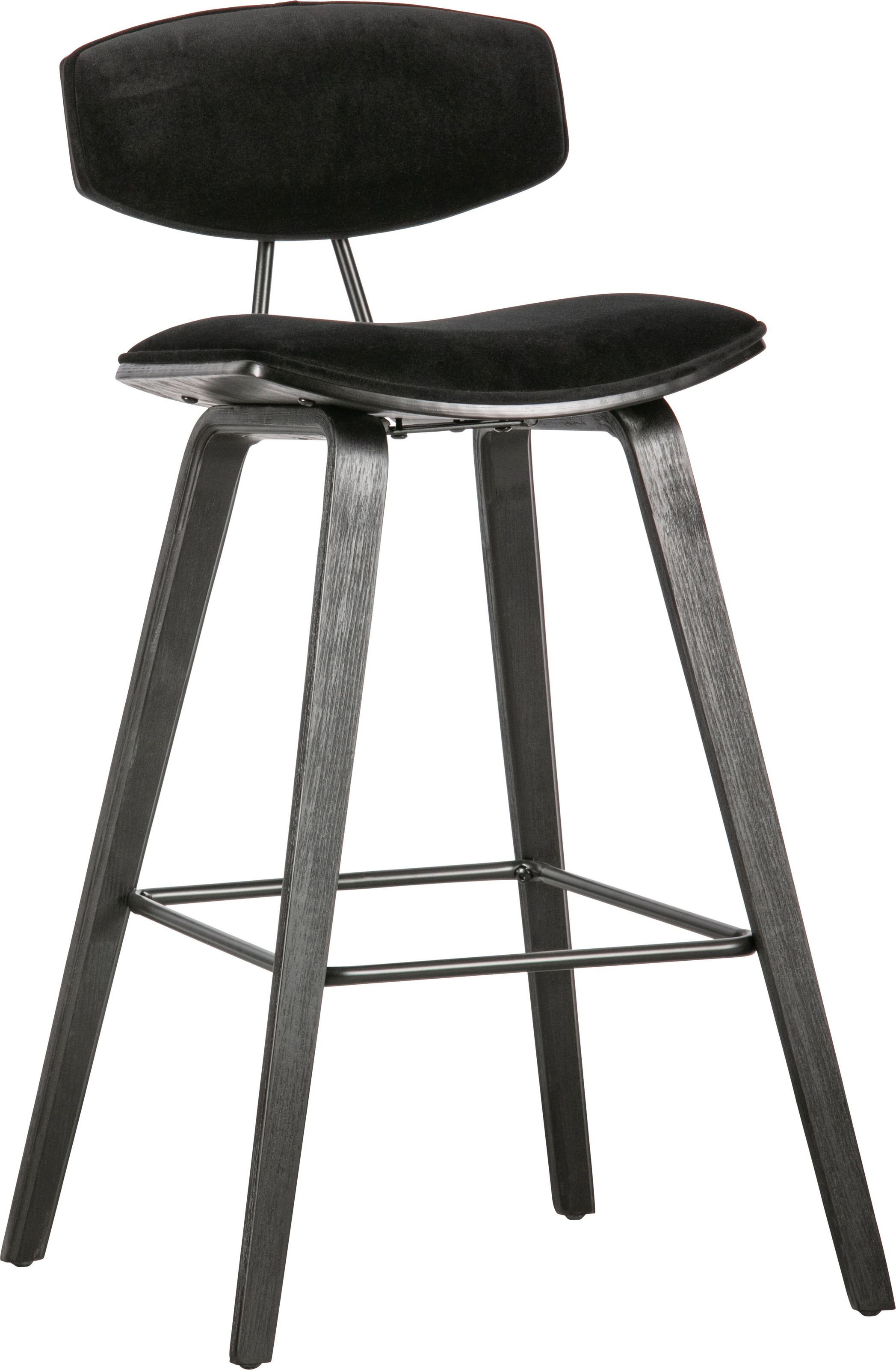 WOOOD Barhocker »Senn«, (2 St.), Sitzfläche aus Samt, H 94 cm x B 41 cm