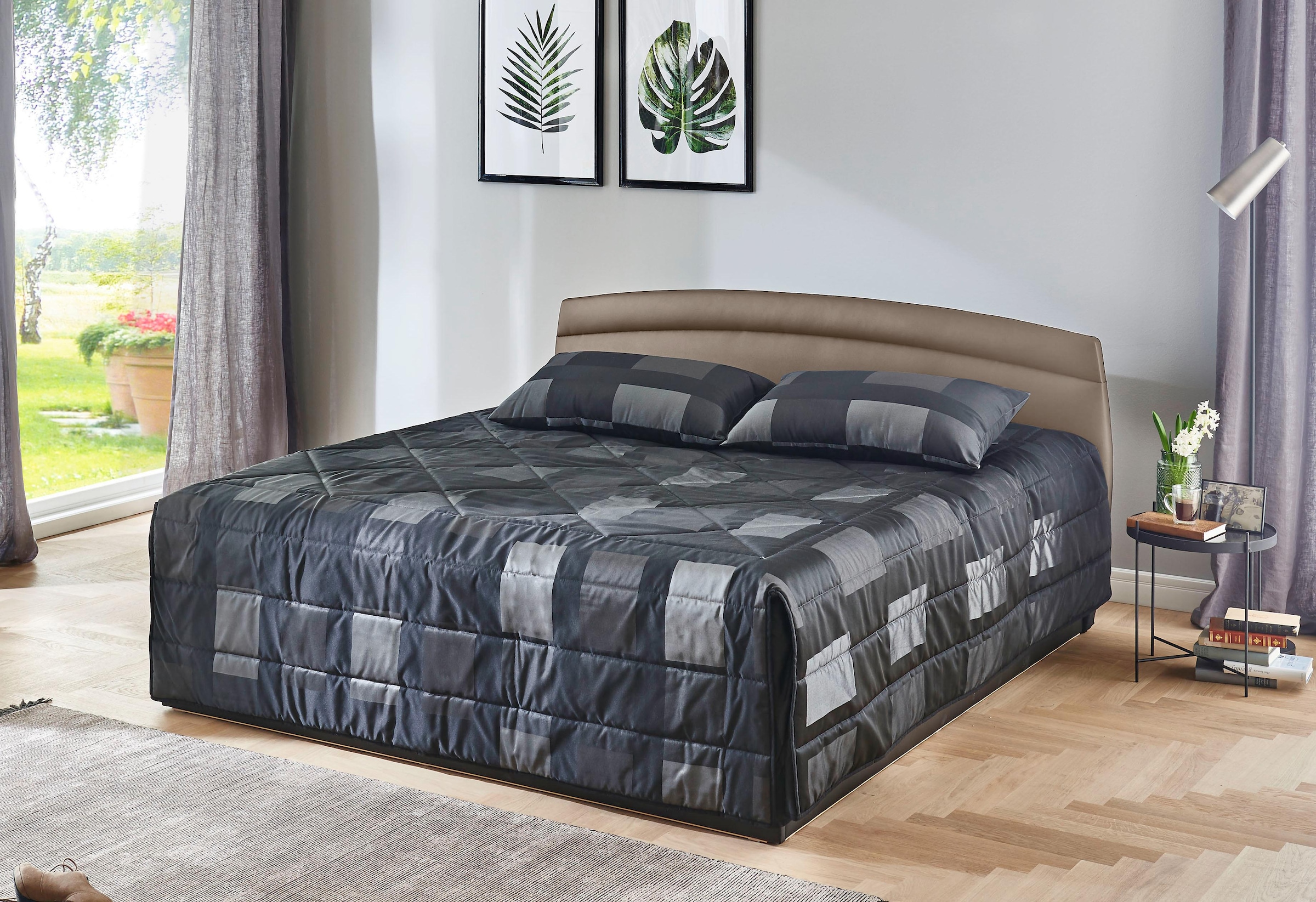Lit tapissier Westfalia Schlafkomfort Beige 210x210cm 9