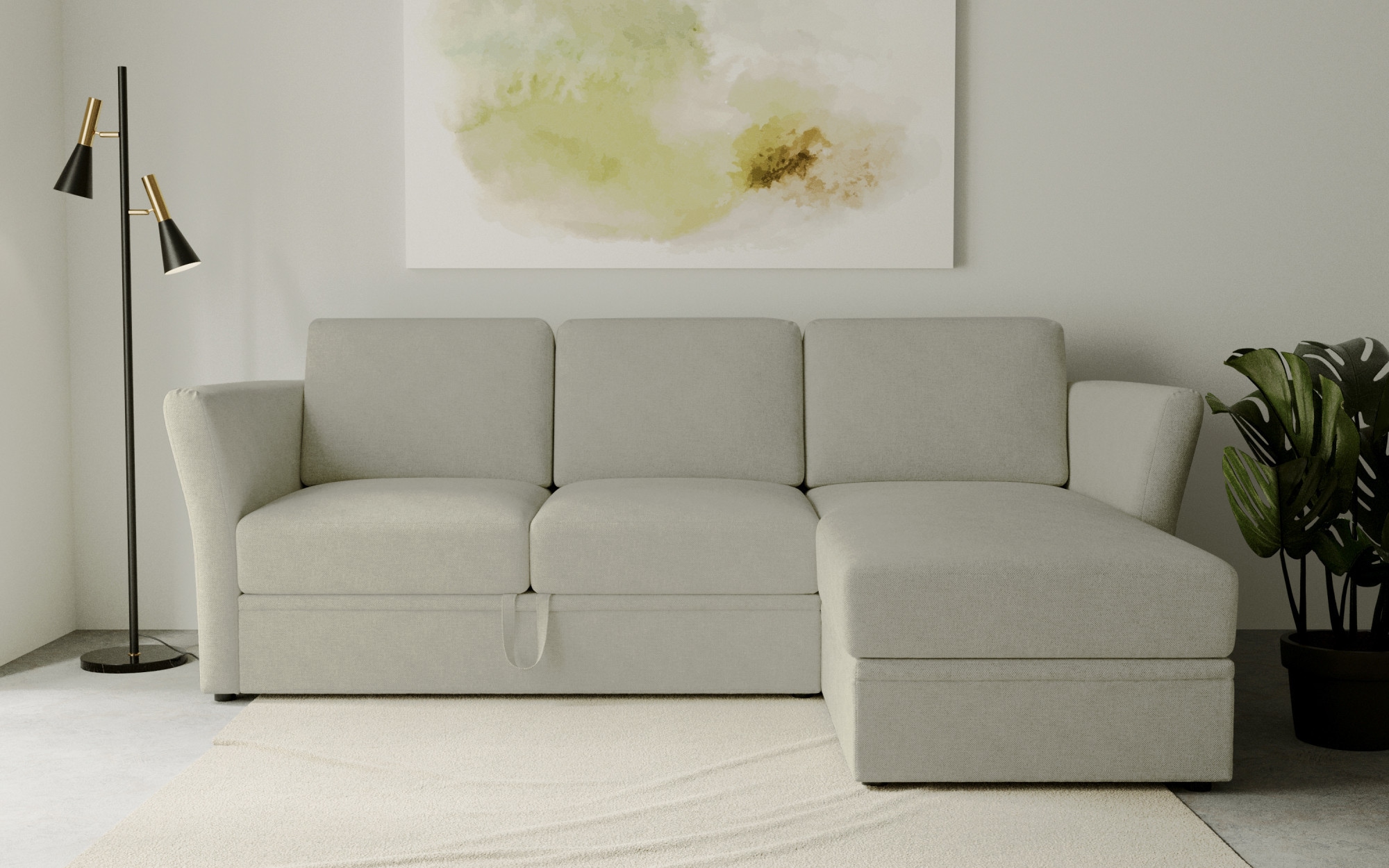 Home affaire Ecksofa "Lavars, L-Form, Schlafsofa", mit Bettfunktion und Sta günstig online kaufen