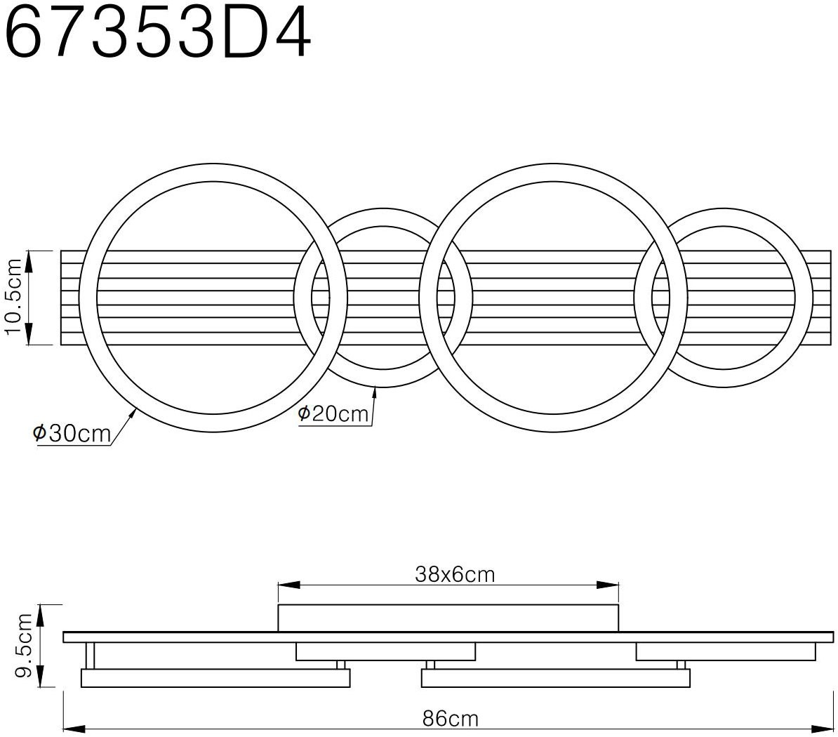 GLOBO LIGHTING Deckenleuchte »TISHA« LED-Modul 1 Stk. Warmweiß Deckenlampe Wohnzimmer-Leuchte Schlafzimmer-Leuchte Flur Küche