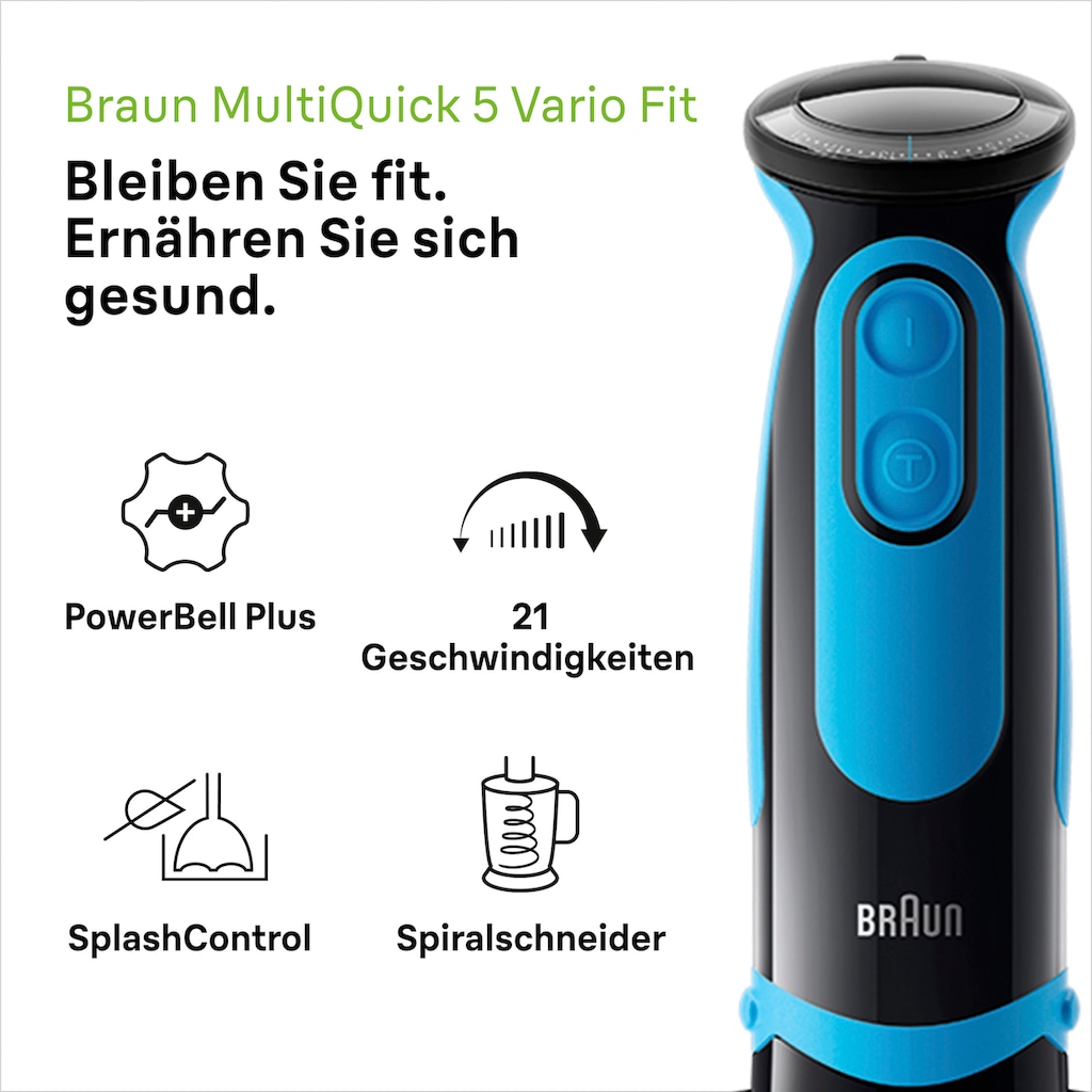 Braun Stabmixer »MQ 5264BKBL MultiQuick 5 Vario Fit«, 1000 W