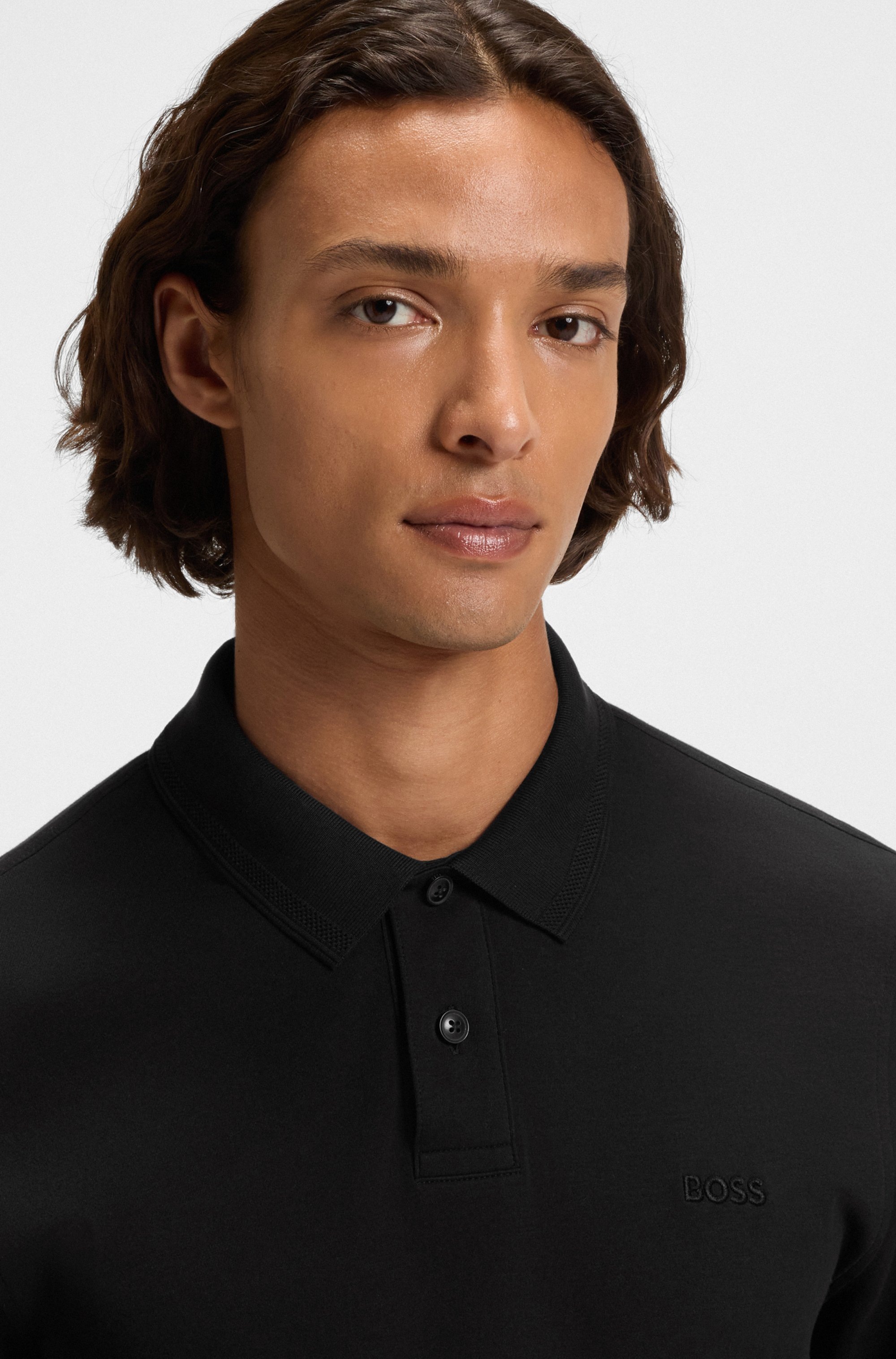 BOSS ORANGE Poloshirt "Pe interlock long", mit Polokragen günstig online kaufen