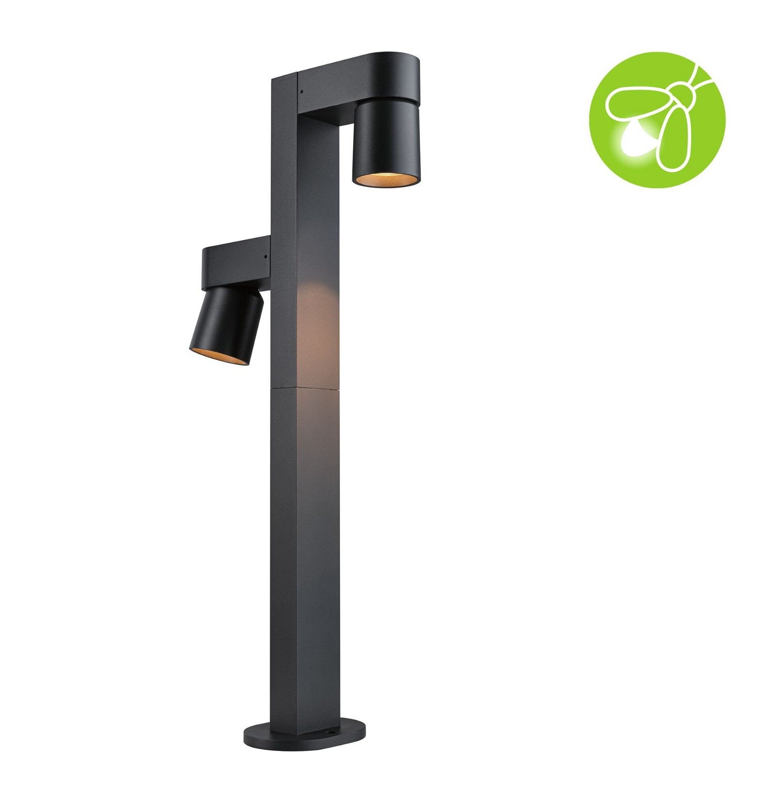 Paulmann LED Pollerleuchte »Kimu IP44 822mm 2200K 2x7,8W 720lm 230V 70° Anthrazit Aluminium«, 2 flammig, insektenfreundlich