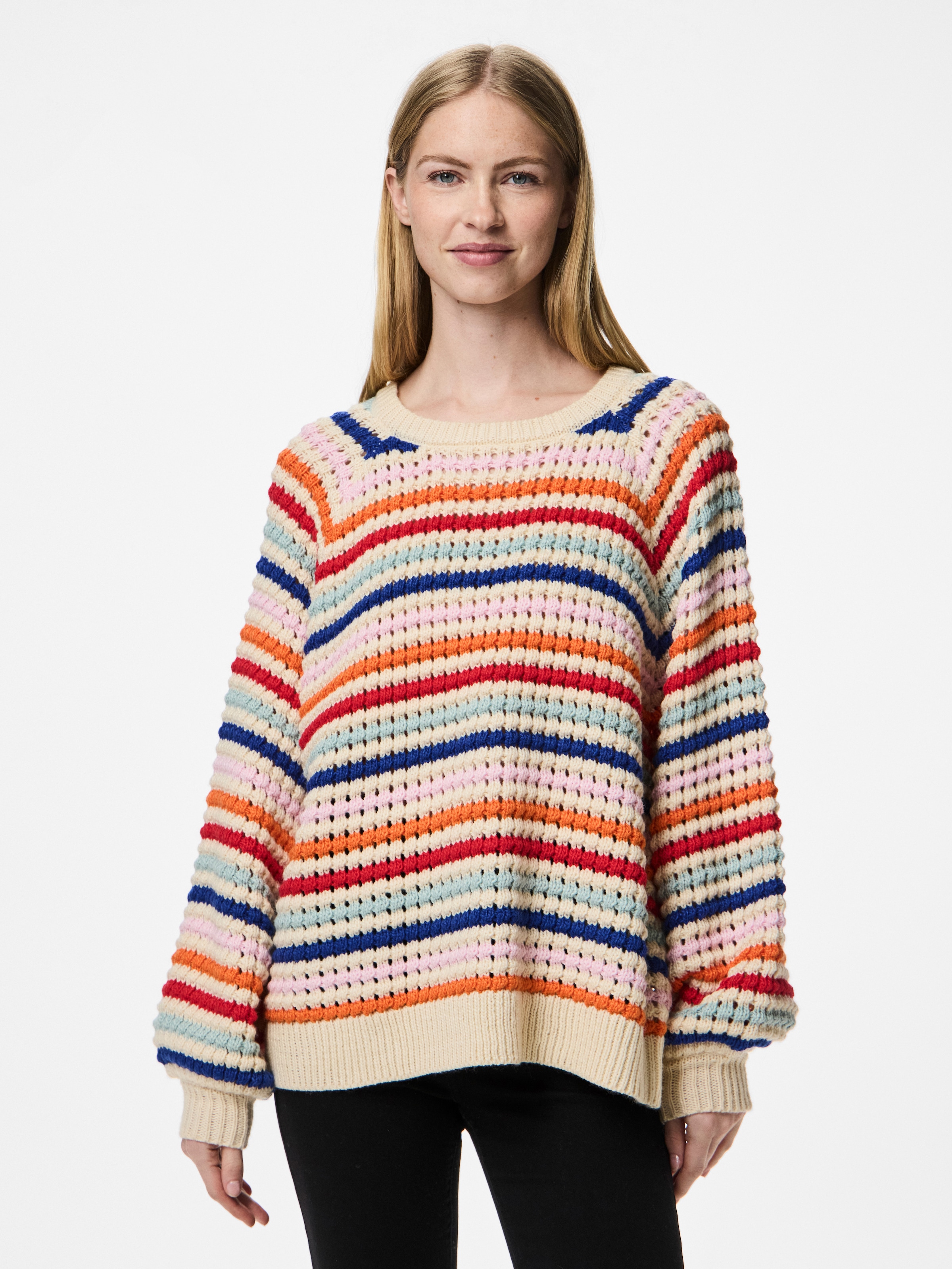 pieces Rundhalspullover "PCDOSLA LS O-NECK KNIT MM" günstig online kaufen