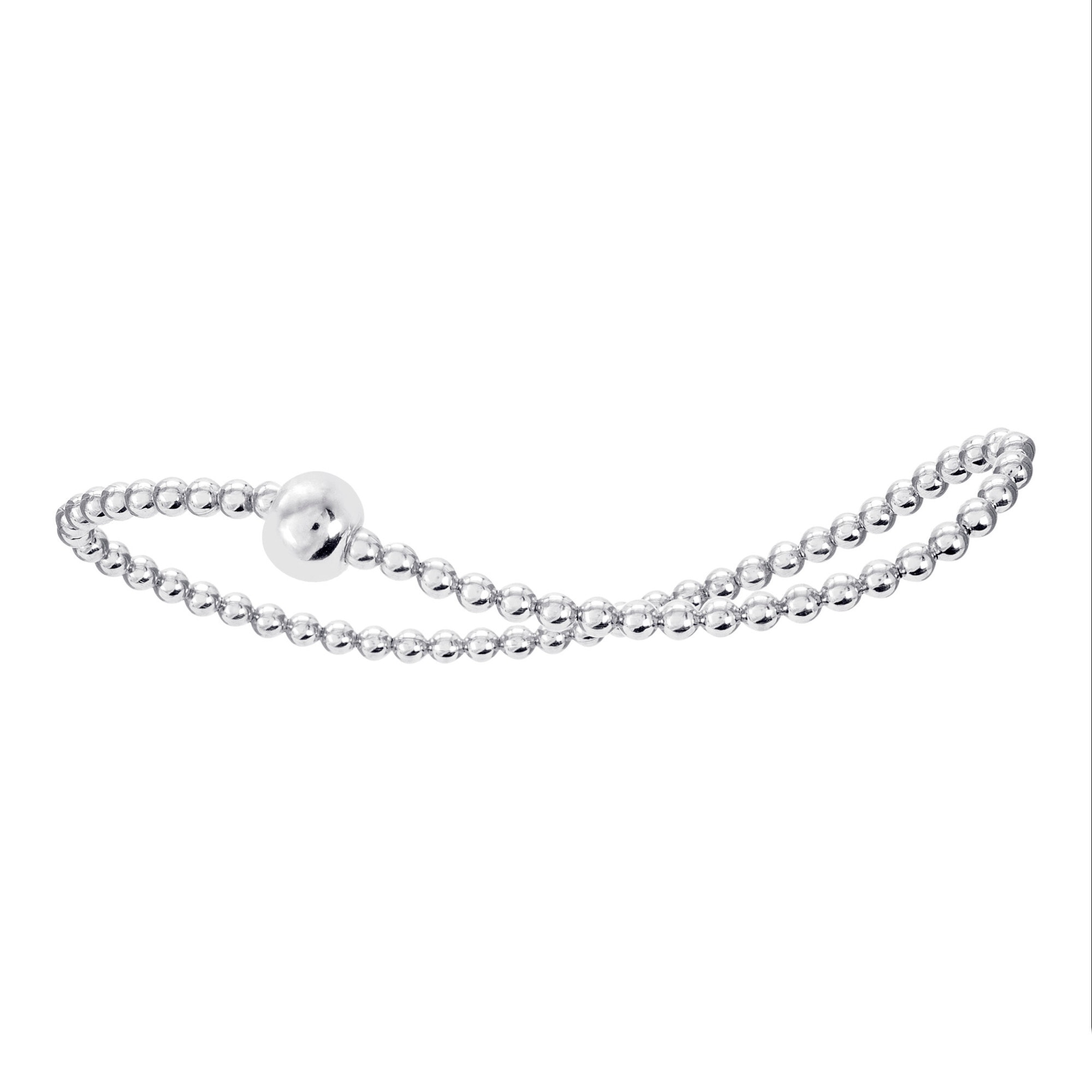 ONE ELEMENT Silberarmband »Armband aus 925 Silber Ø 54,0 mm mit Gummiband«, Damen Silber Schmuck Kugelkette