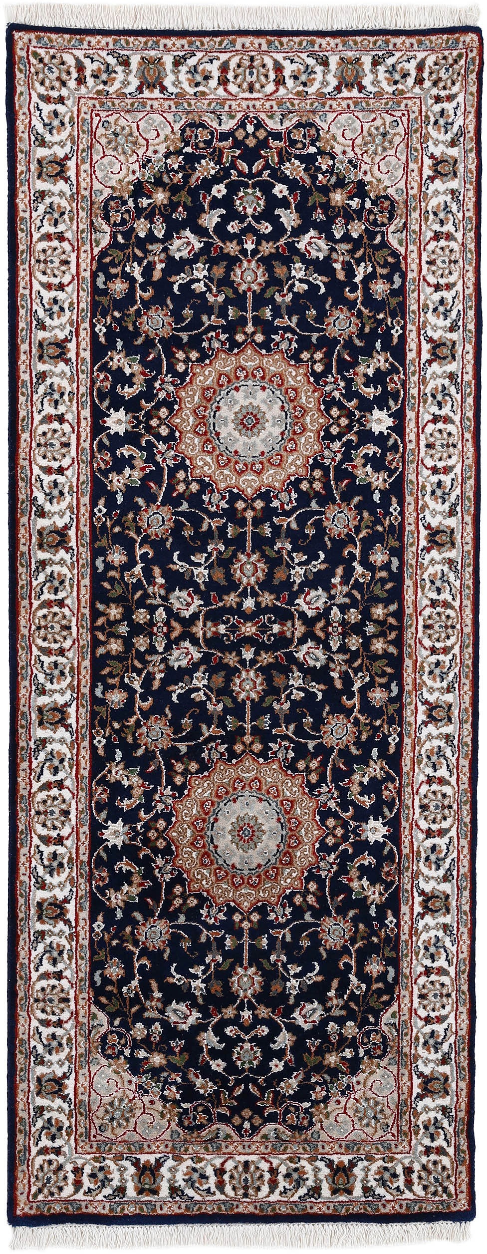 Woven Arts Orientteppich "Nain, auch als Läufer" rechteckig 15 mm Höhe handgeknüpft, mit Fransen, reine Wolle, Wohnzimmer
