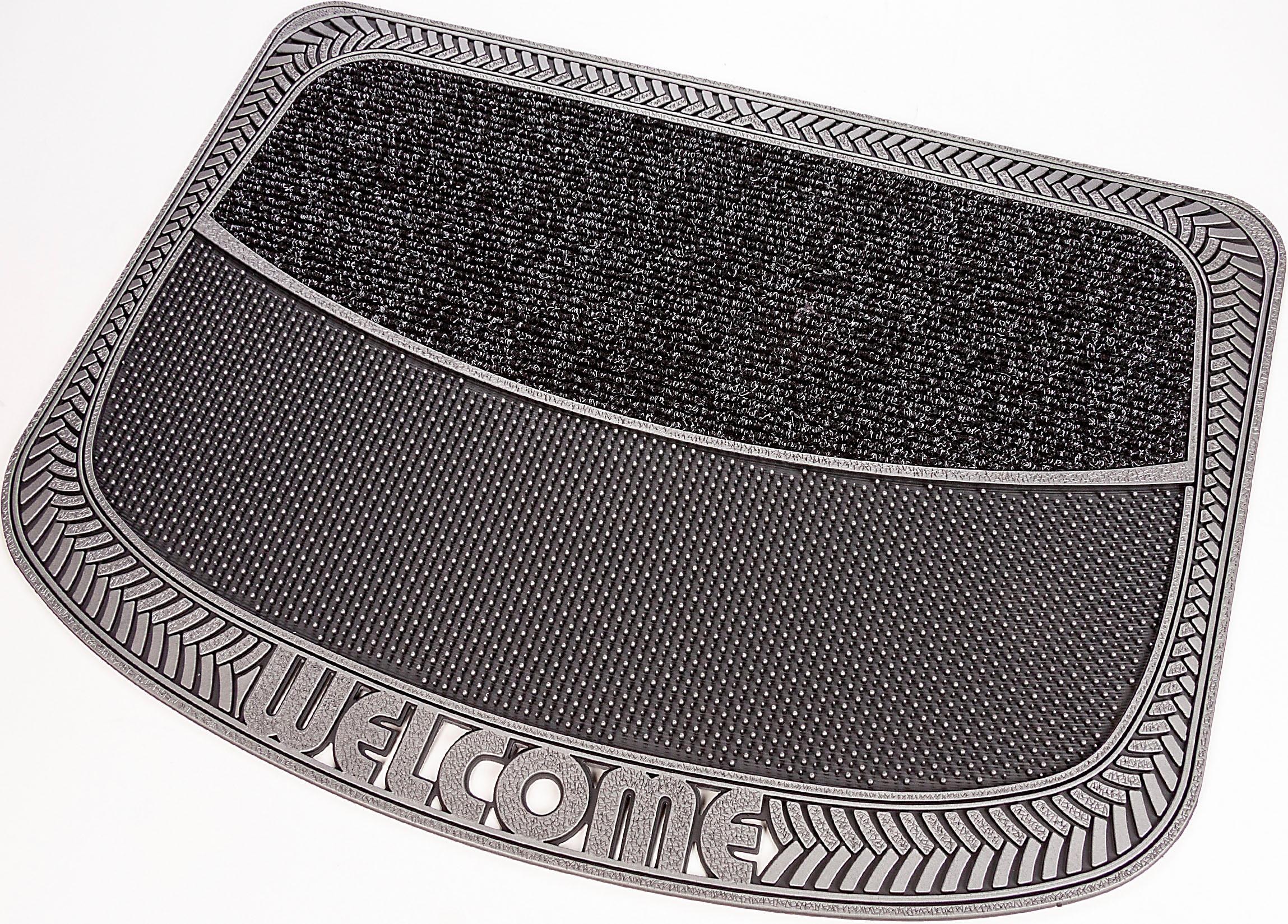 Home2Fashion Fußmatte »TC Clean Weaves, Welcome«, rechteckig, Schmutzfangmatte, mit Spruch, robust, In- und Outdoor geeignet