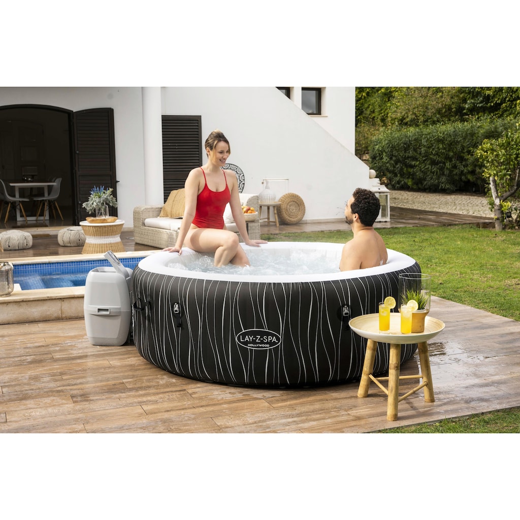 Bestway Whirlpool »LAY-Z-SPA® LED-Hollywood AirJet™«, ØxH: 196x66 cm, für bis zu 6 Personen