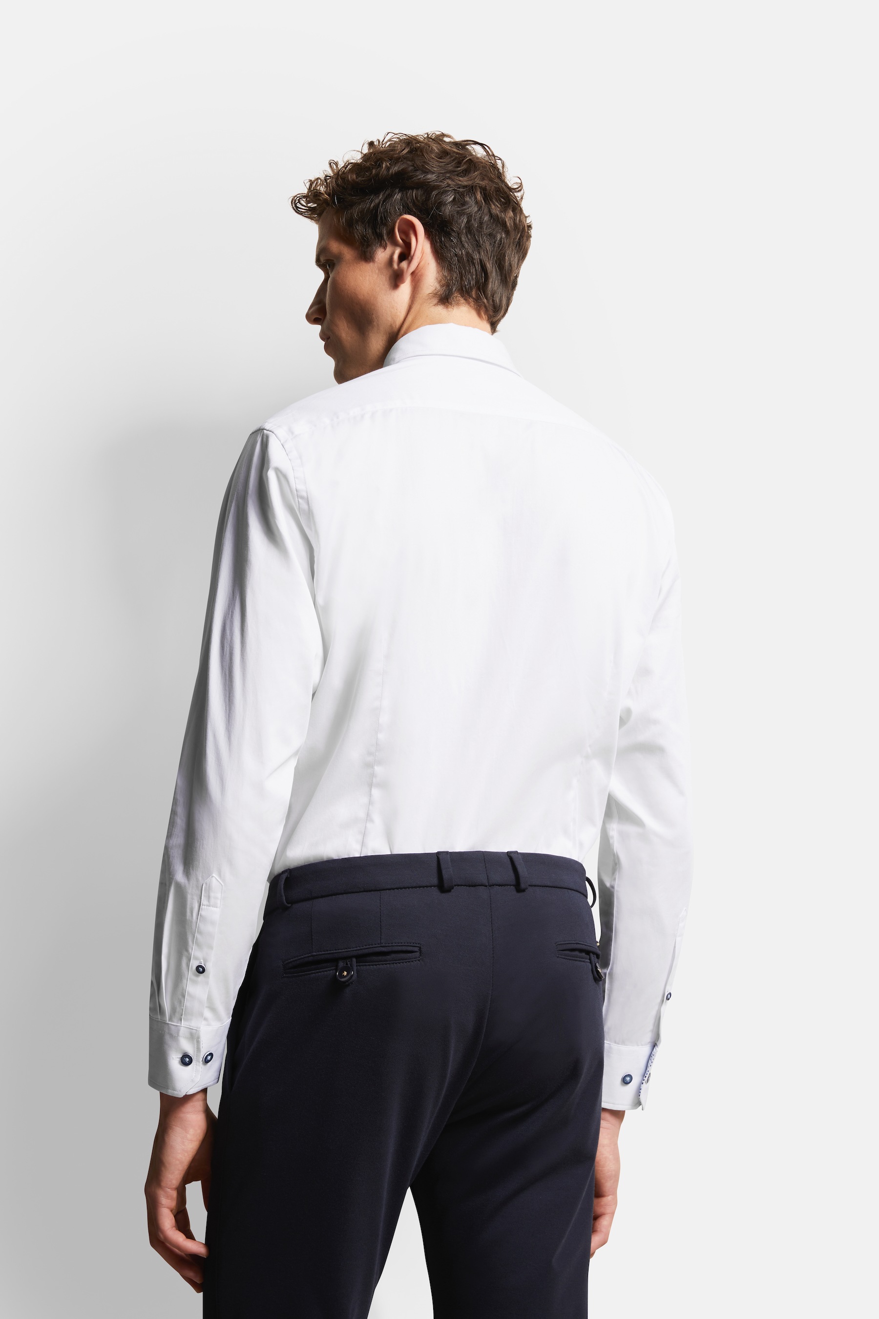 bugatti Langarmhemd, mit Under-Button-Down